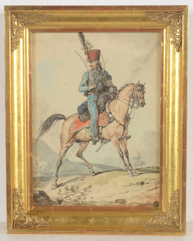 Carle Vernet (1758-1836) «Austrian hussar», watercolor, ca. 1800