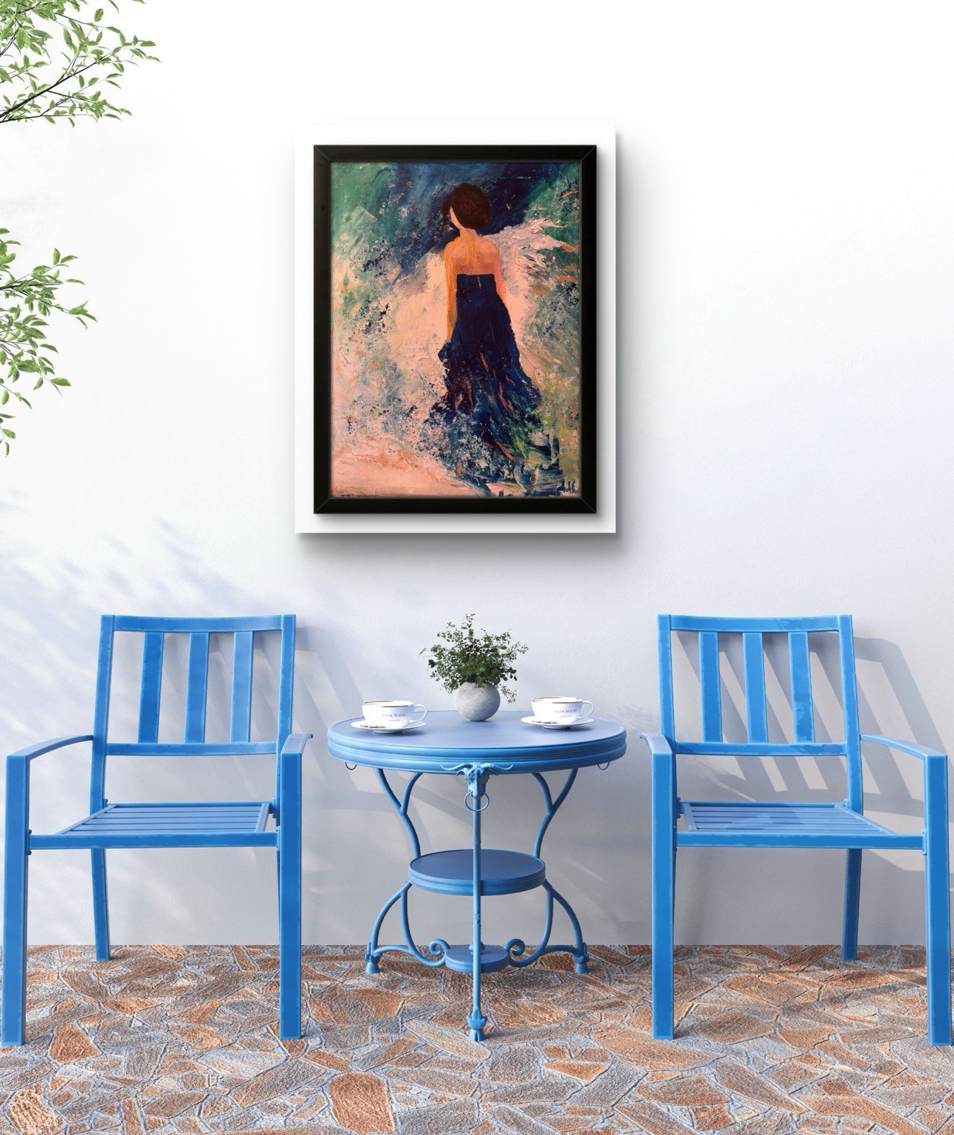 Original Acrylic Painting 12×16″ Signed Flat Panel Canvas Lady of the Sea