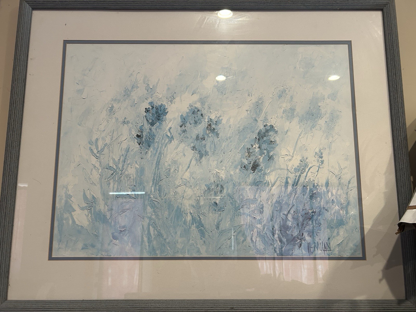 Henrietta Milan Framed Imperfections. Height: 33 Width: 29. Inches. Very Good