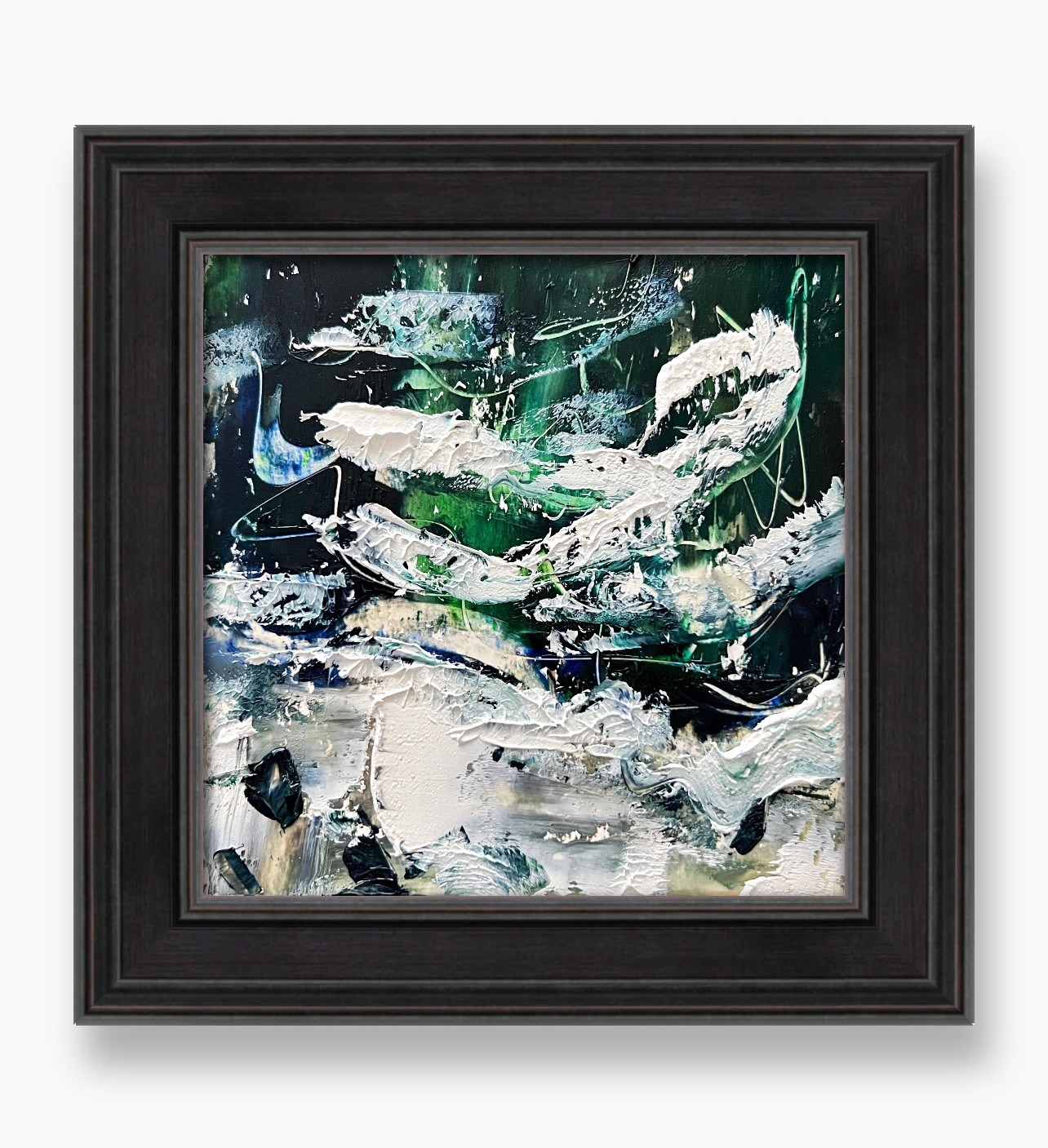 Australia Noosa Surf• Expressionist Coastal Mood Navy Blue Green White Painting