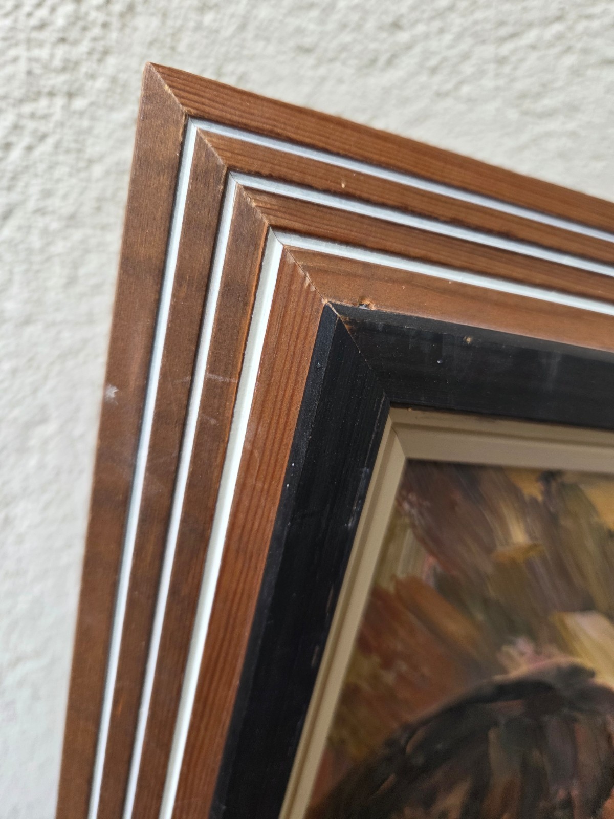Original Scandinavian Abstract Art, 1970s Oil Painting