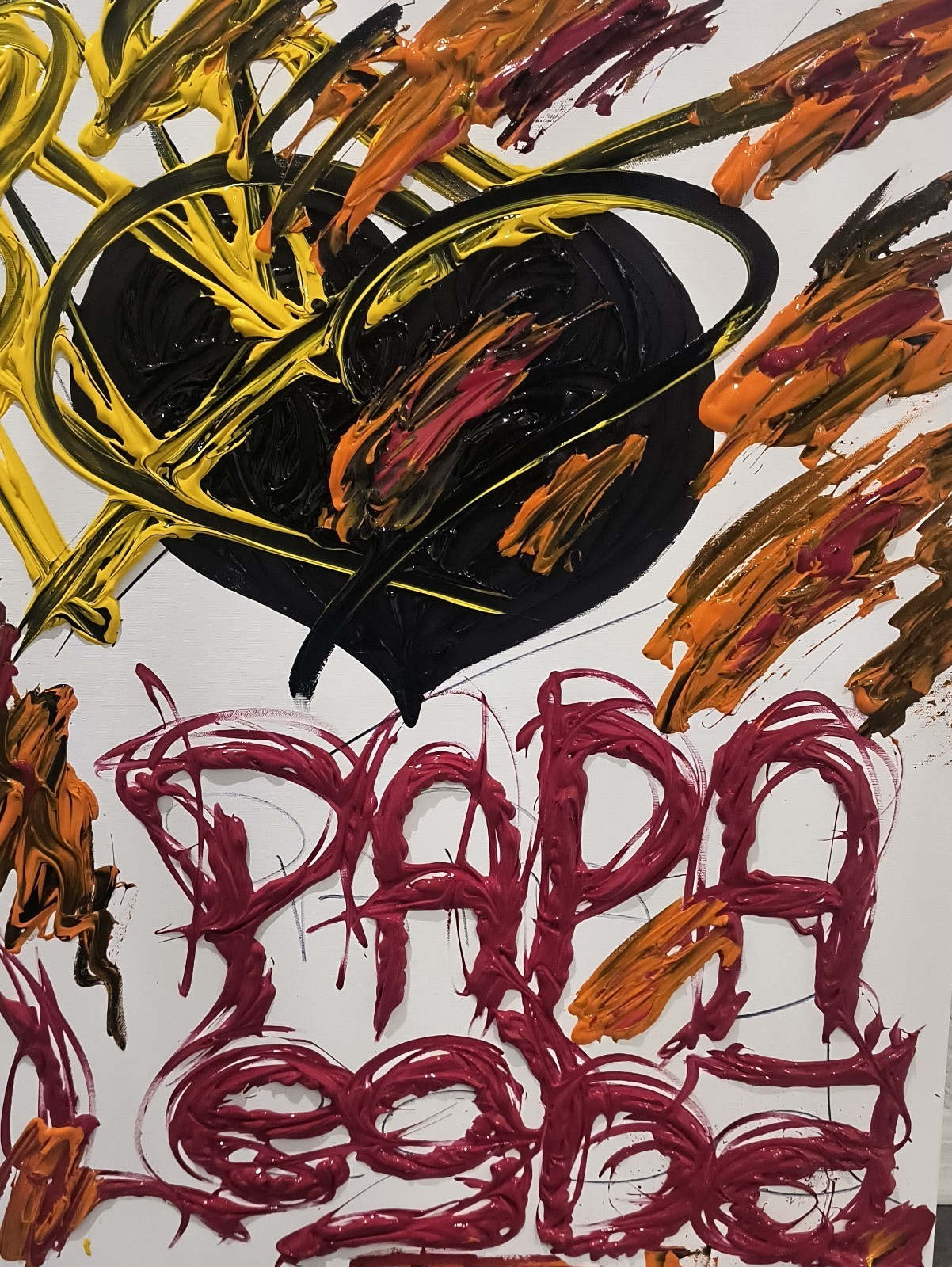 Trey Coppland, Papa Legba, Abstract Acrylic Canvas, 24+30 in, 2024, Signed