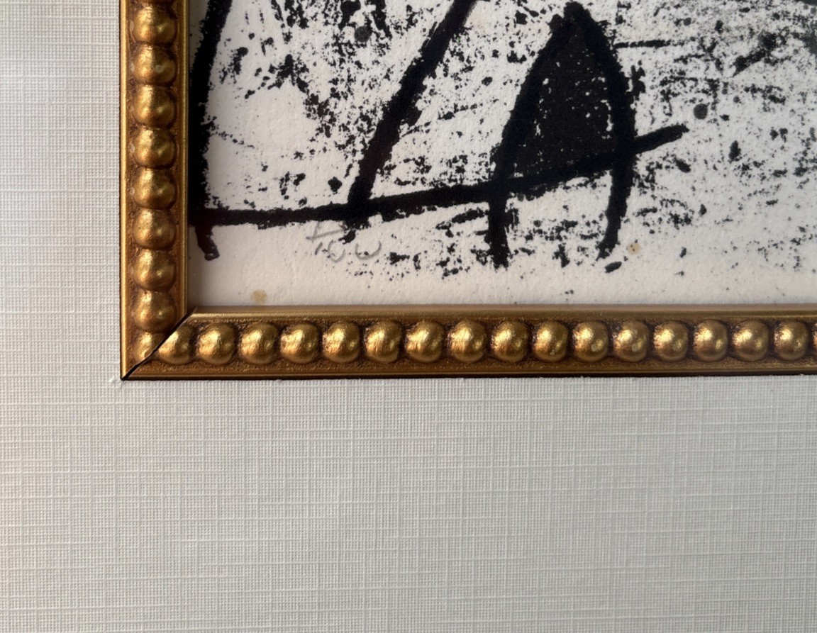 Joan Miró Lithograph Hand Signed & Numbered (1890s-1980s) Matted & Framed