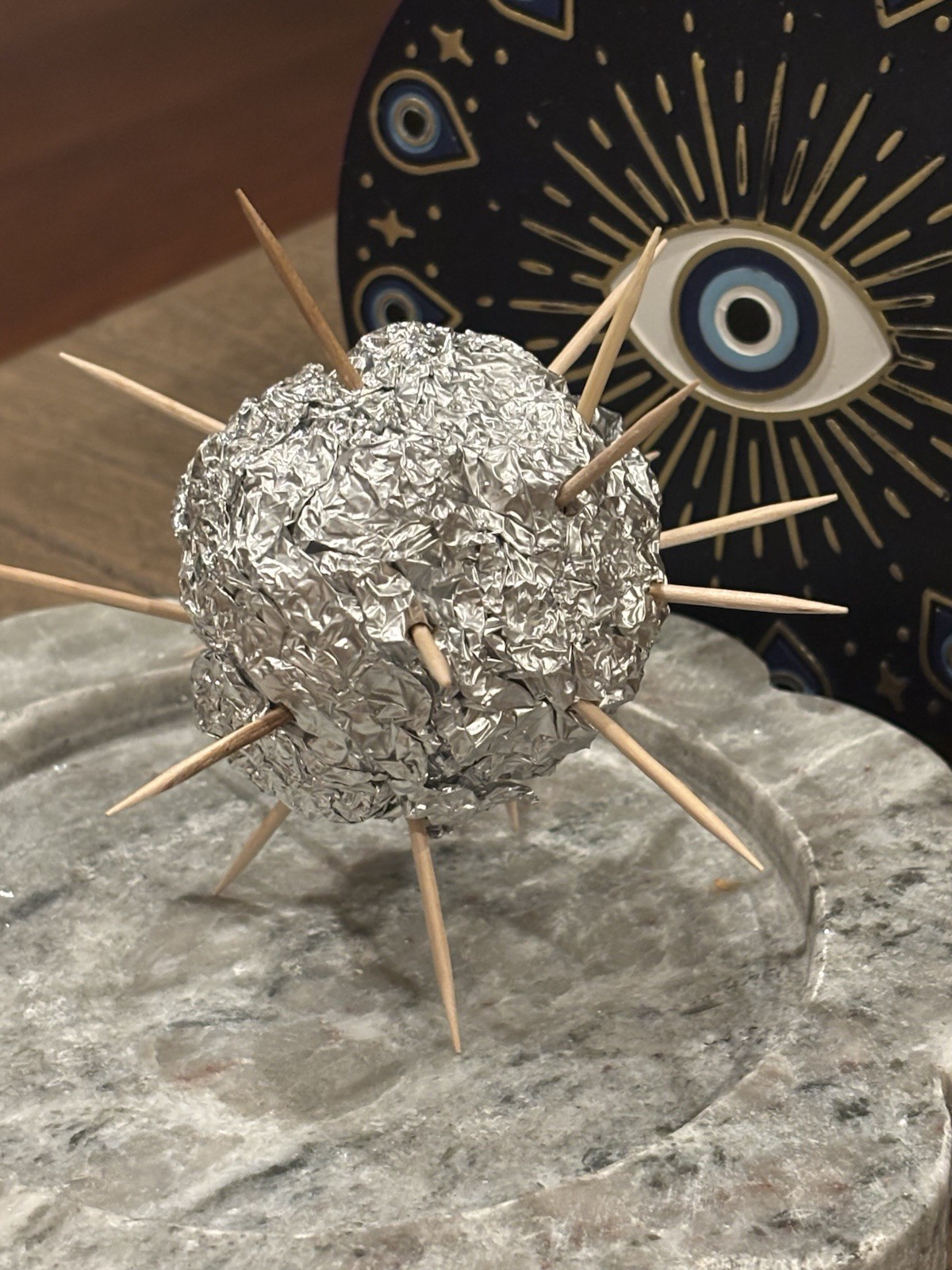 Luxurious Silver Spiky Sphere