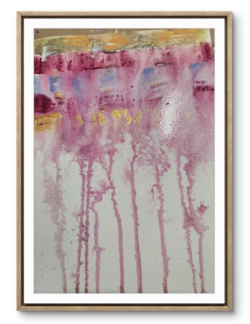 Original Art 14X11 Paper Abstract Modern Wall Art Hand Painted Impressionistic