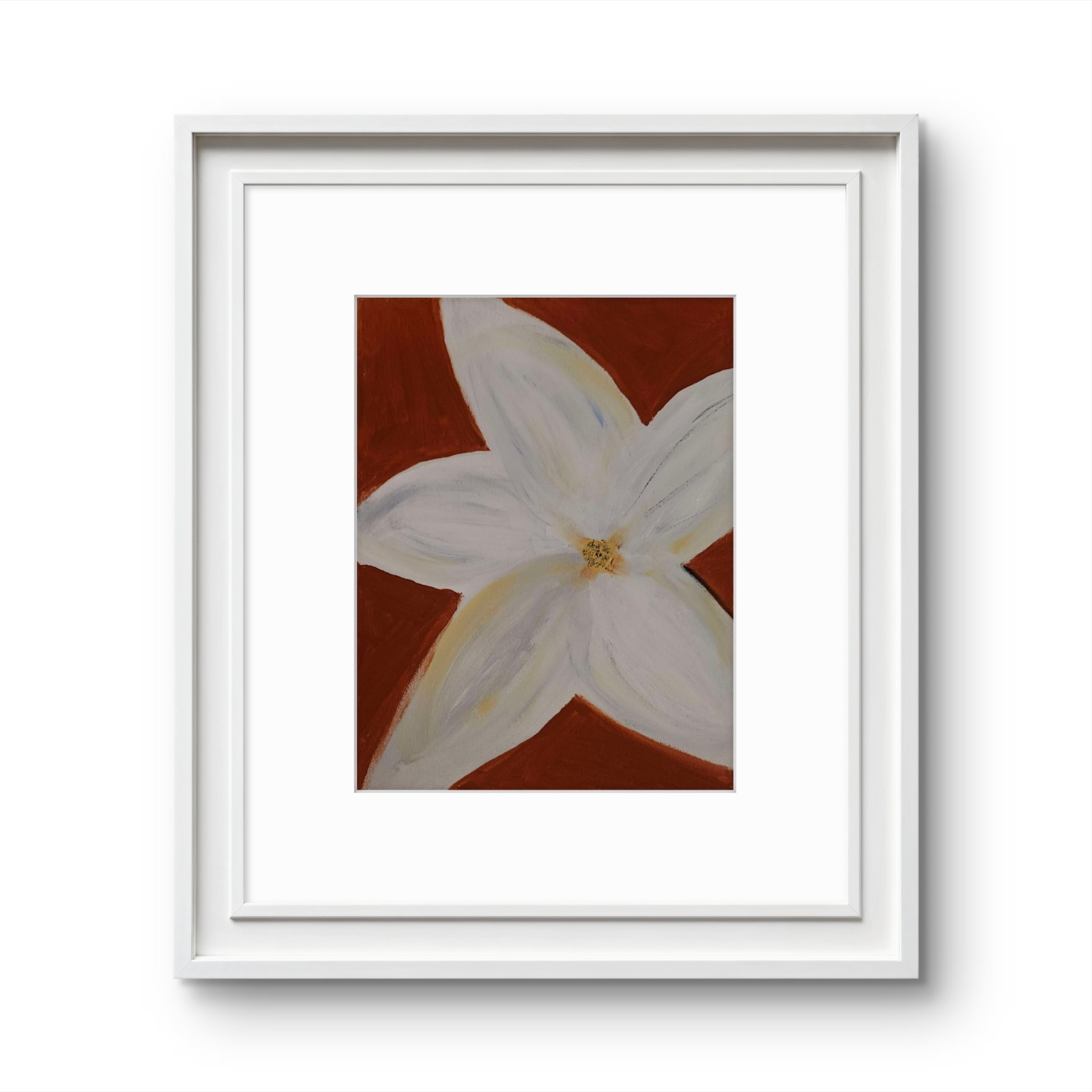 Star Jasmine: Contemporary Expressionist Original AcrylicPainting 11×14 Canvas