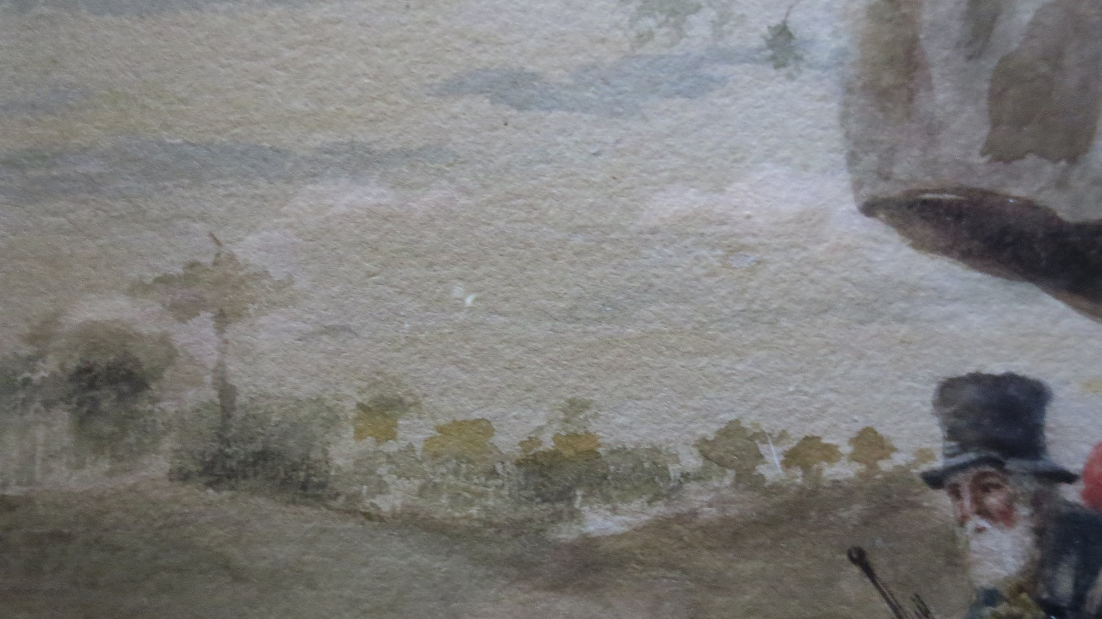 Antique original watercolor by F. Fernandez Gimenez (1846 – 1873) «Savilla»
