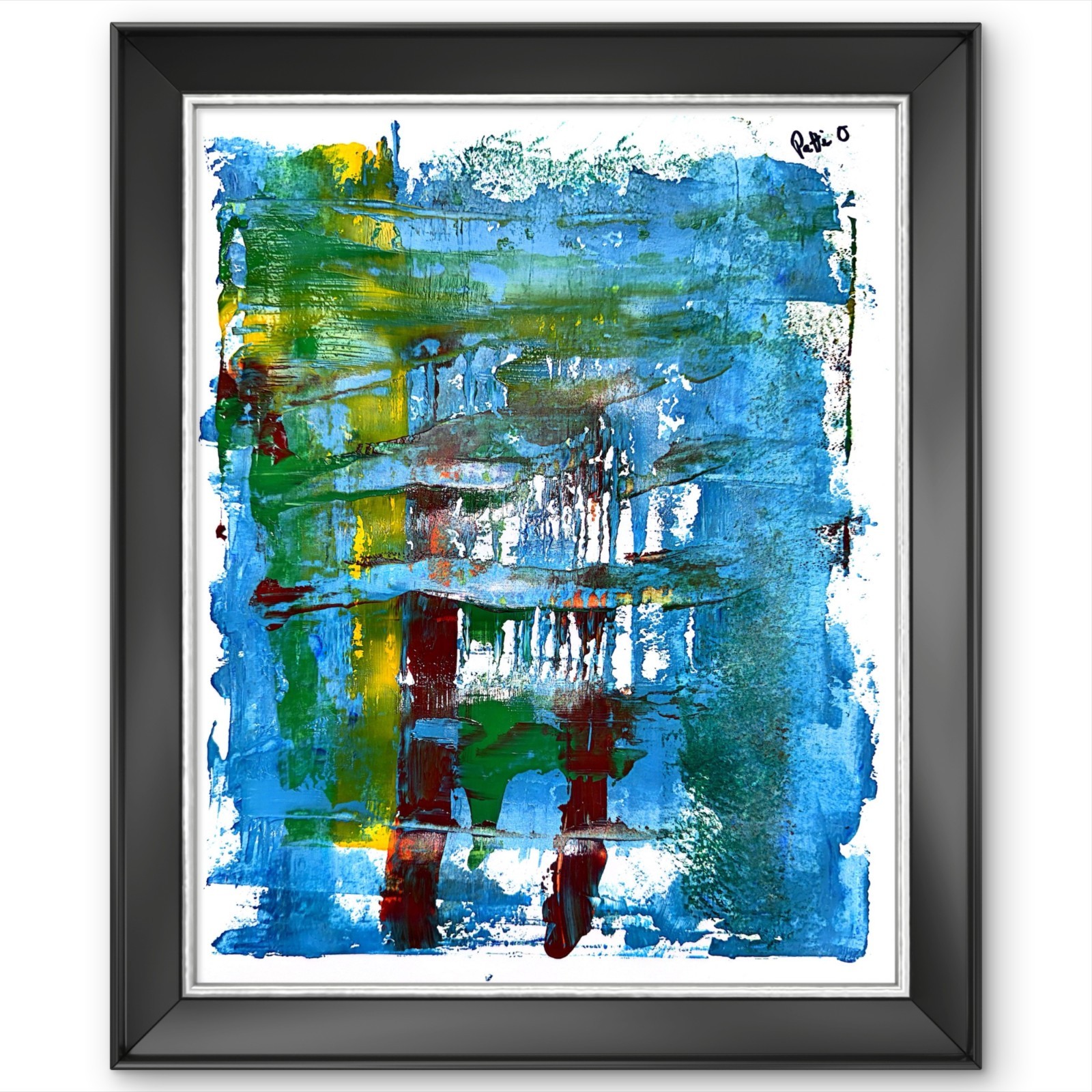 ORIGINAL Abstract Expressionism Art PAINTING 11X14 Gallery Paper Signed Handmade