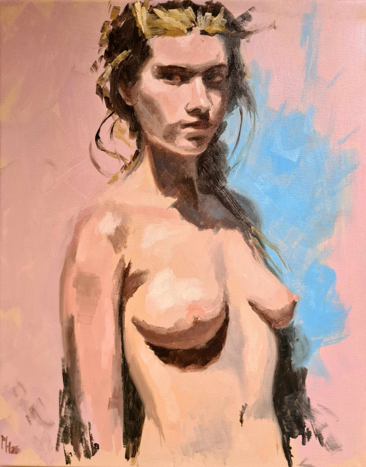 PAINTING – NUDE – EROTIC – EXPR – REALISM – UNIQUE – oil on canvas 50 x 40cm