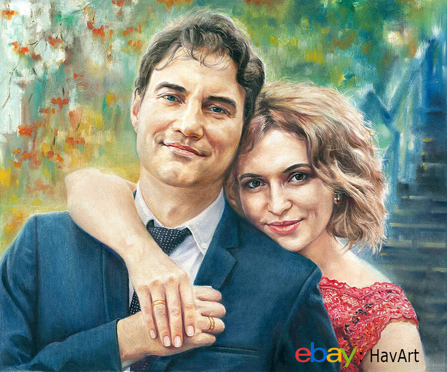 Family Painting Custom Oil Portrait Painting from Photo 100% handpainted oil art