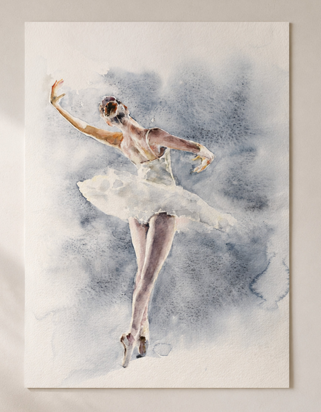 EUN JUNG | Original Ballerina Ballet Dancer Watercolor Painting | Signed OOAK