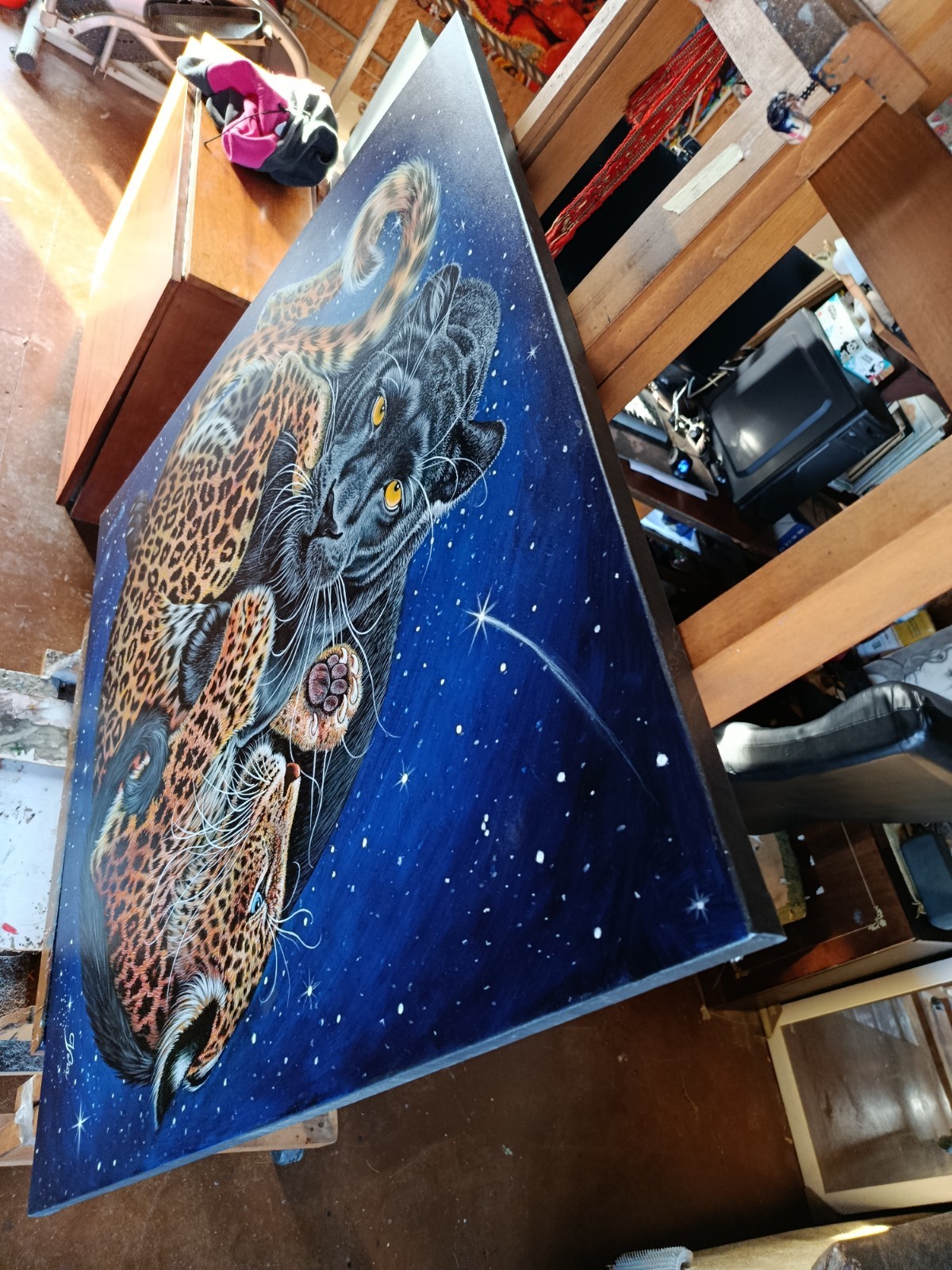 «Make a Wish on a Falling Star — A Wish Born of Light» Original Painting by Vera