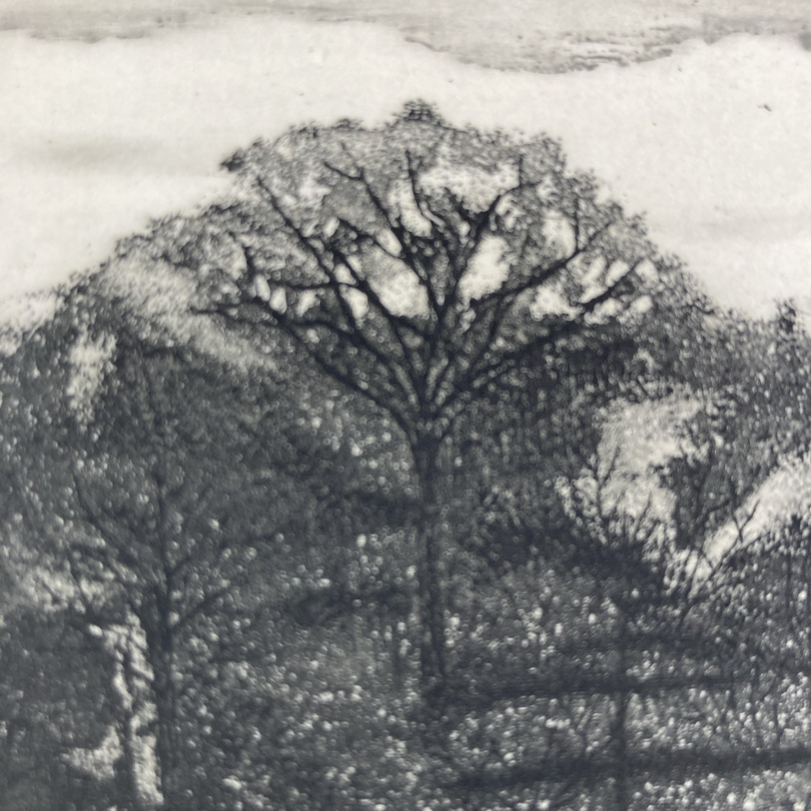 Vintage Original Etching Print Riverside Landscape Trees Kurt Wisneski Signed