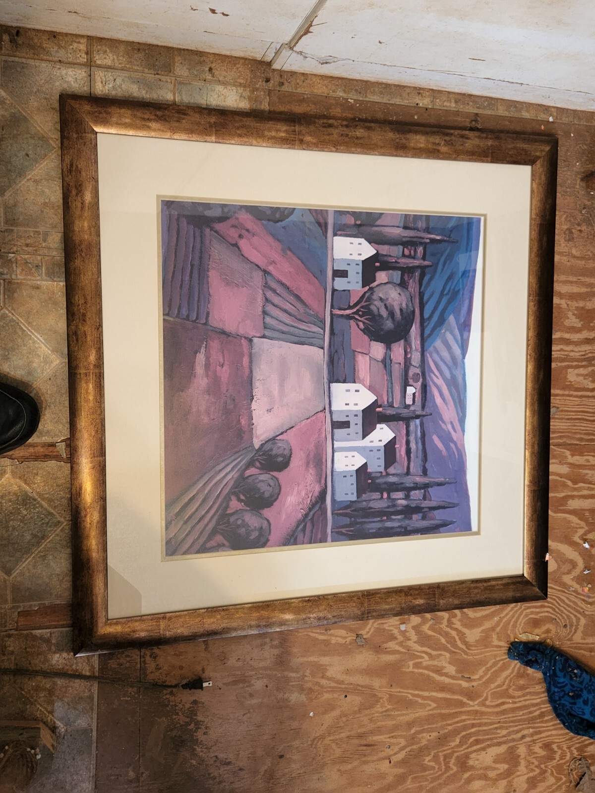 On the field of wisdom,print By Irina Koulikova.Original wood frame 1 pc
