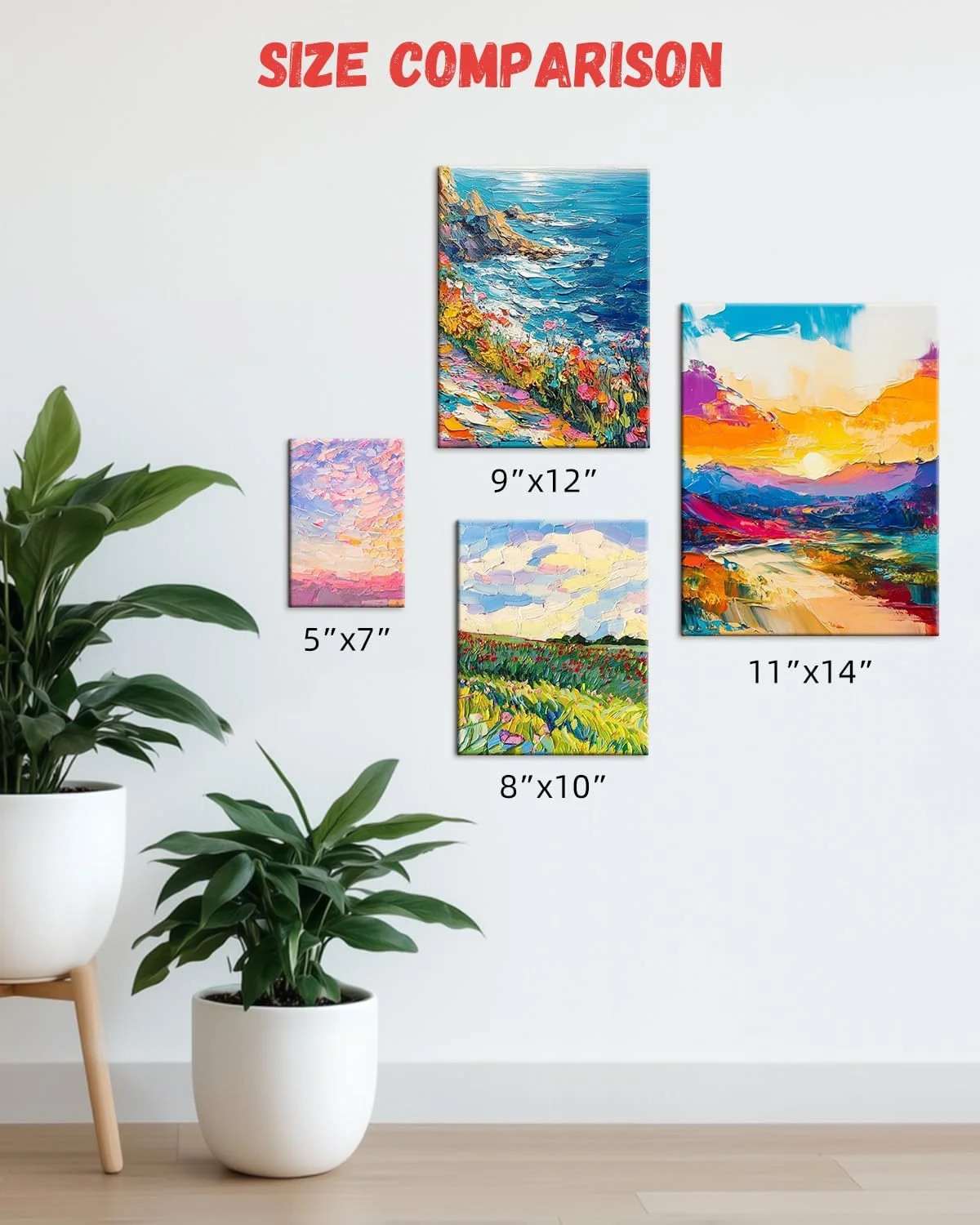 Simetufy 12 Pack 8×10 Canvas Boards for Painting, Blank Flat Canvas Panels Art P