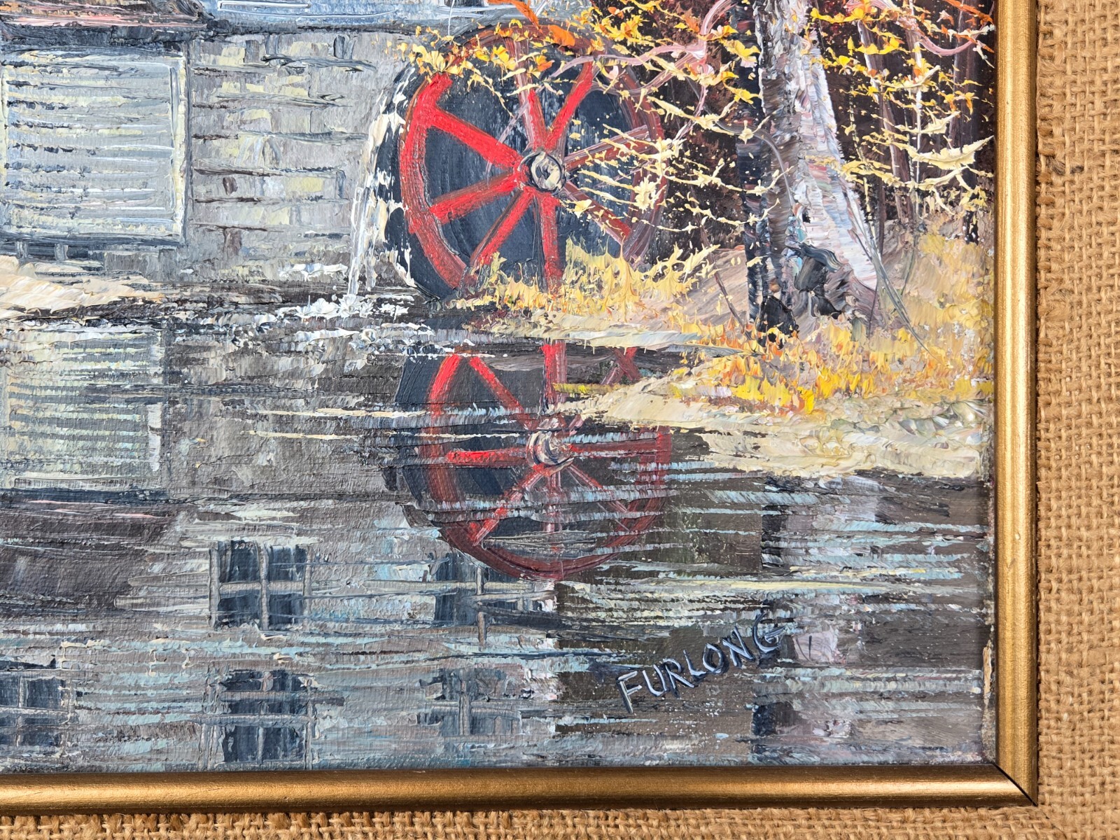 Hielene Furlong, Indiana oil painting Beck’s Mill, Salem, IN 16″ x 20″ landscape