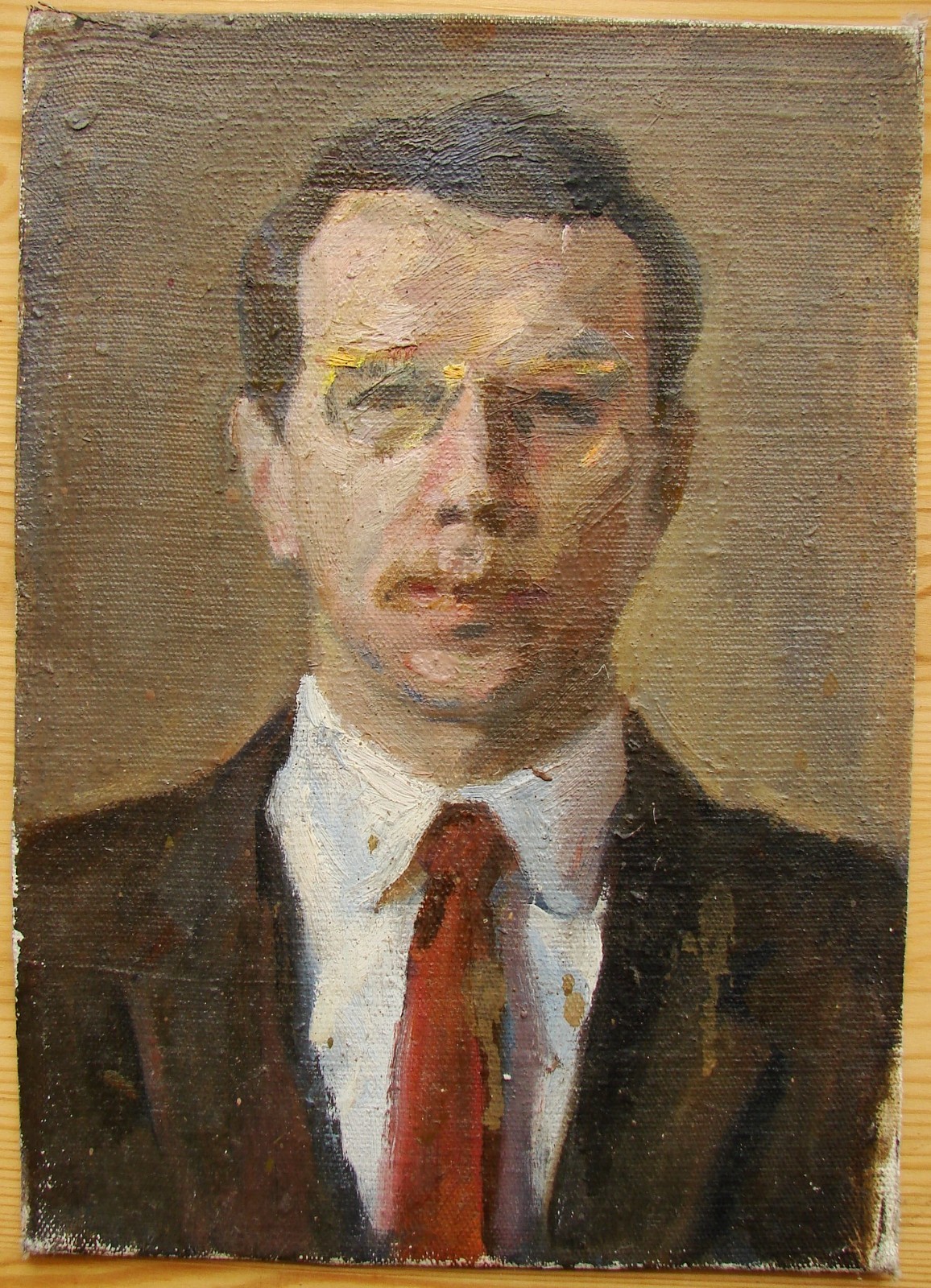 Ukrainian Soviet USSR Oil Painting realism impressionism male Portrait man