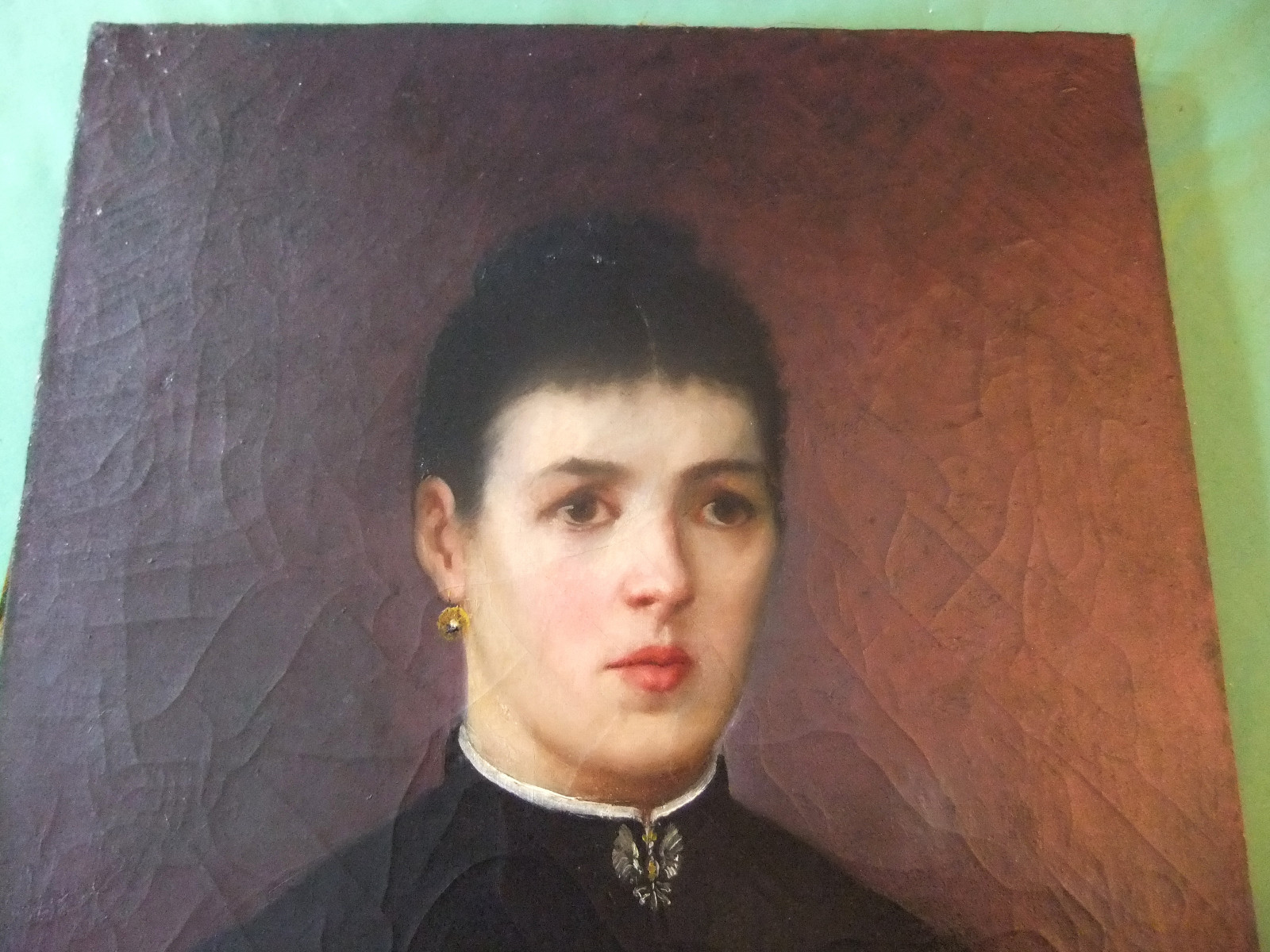 Oil/Canvas End Xixth – Portrait » Lorraine to the Alérion » – 21 11/16×18 1/8in