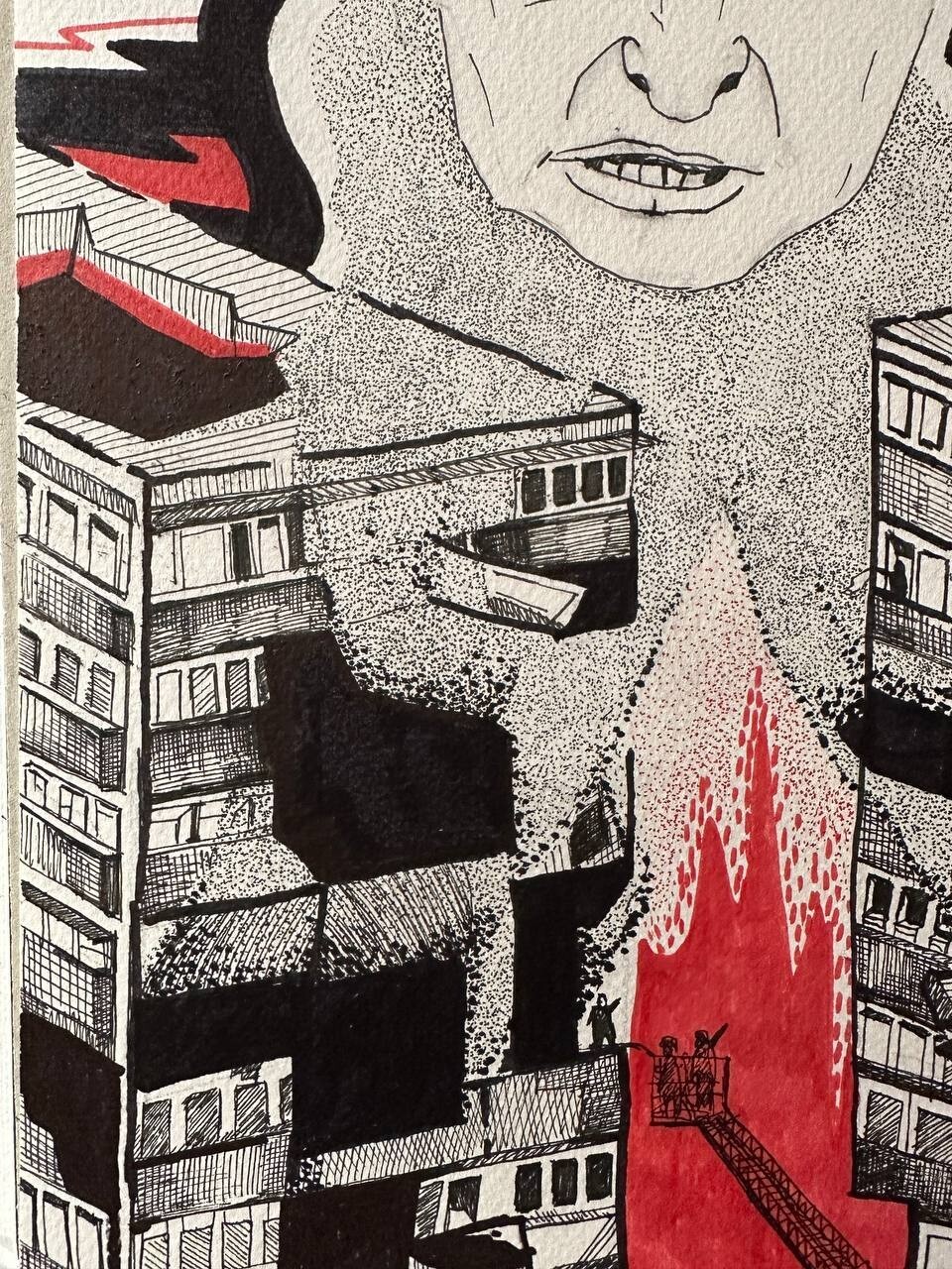 Painting by Ukrainian artist Kostyuk-Shostka «Devil Putin»