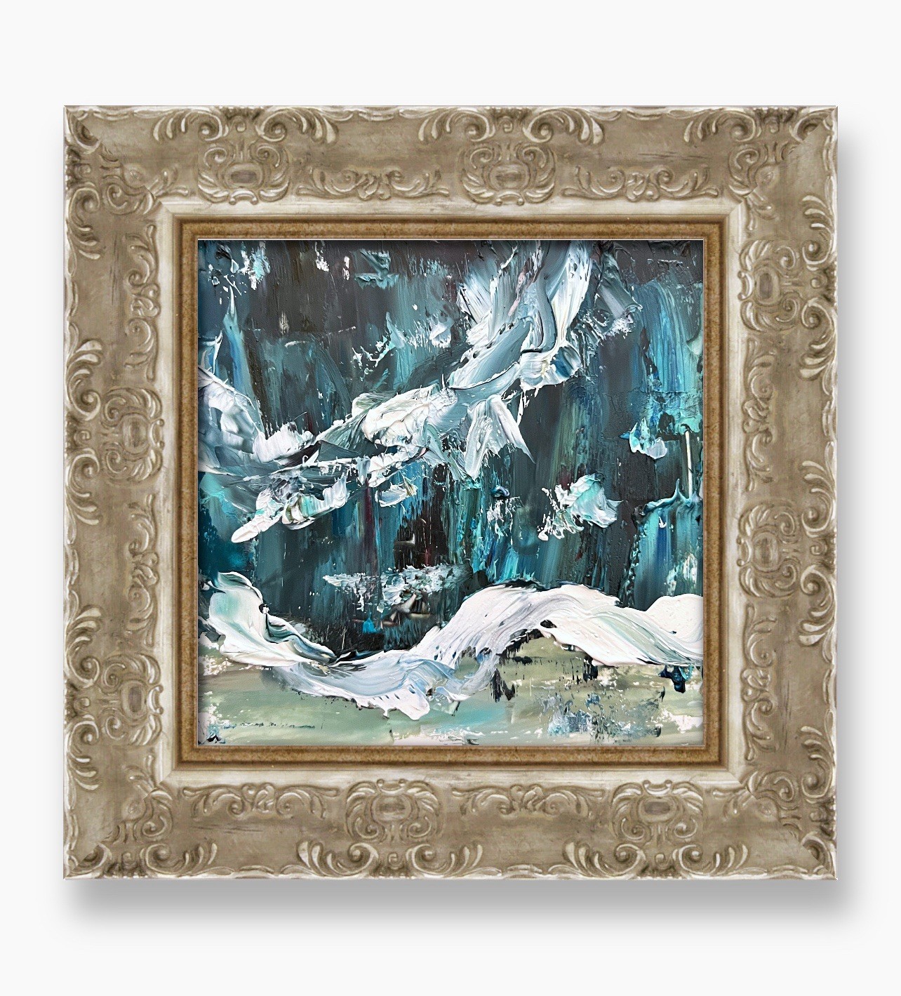 Nantucket Soft Ocean Movement Artwork • Coastal Blue Seascape Beach Decor Gift