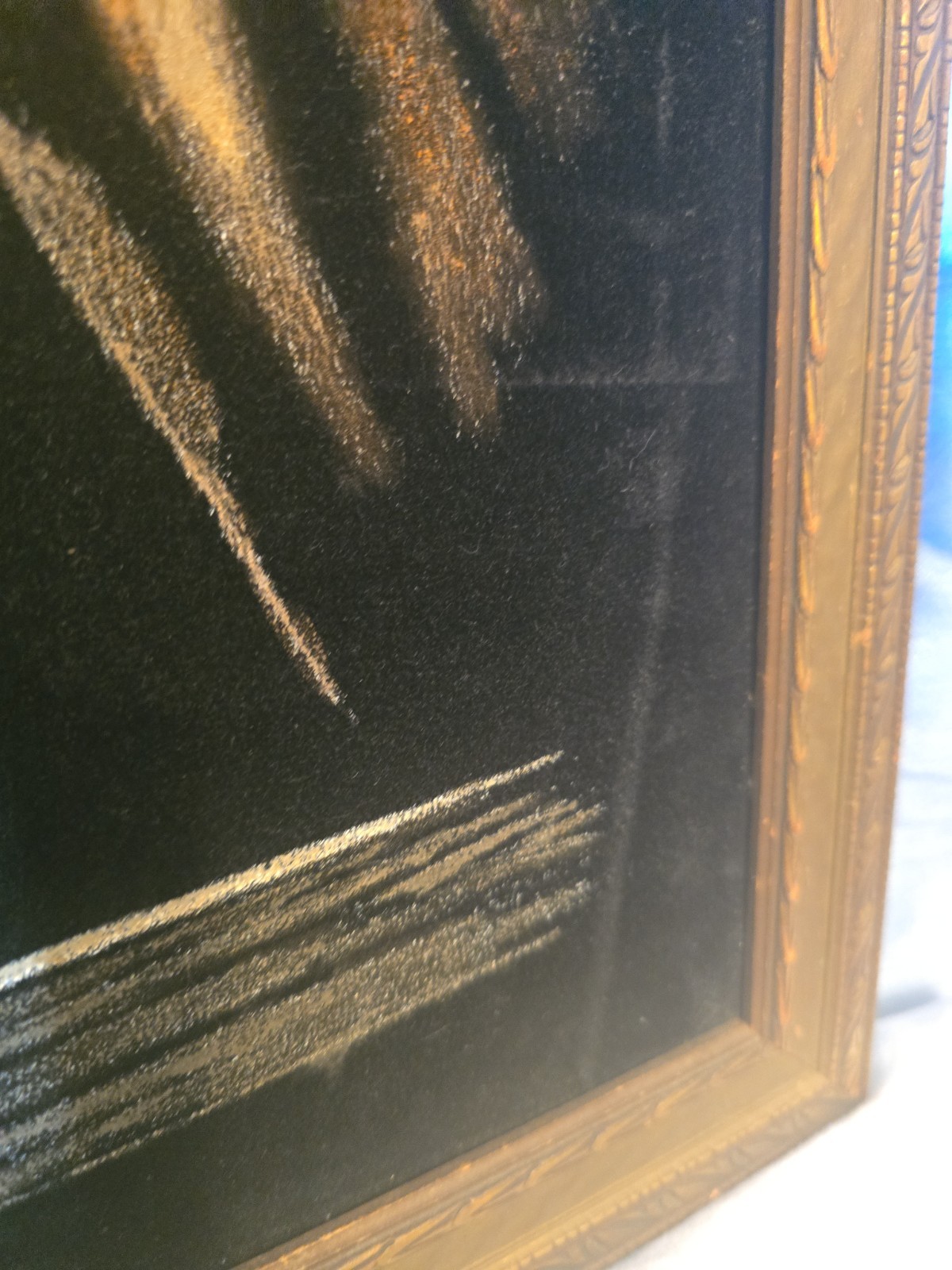 Vntg 70’S MCM Equestrian Western Framed Black Velvet Horse Head Painting -READ