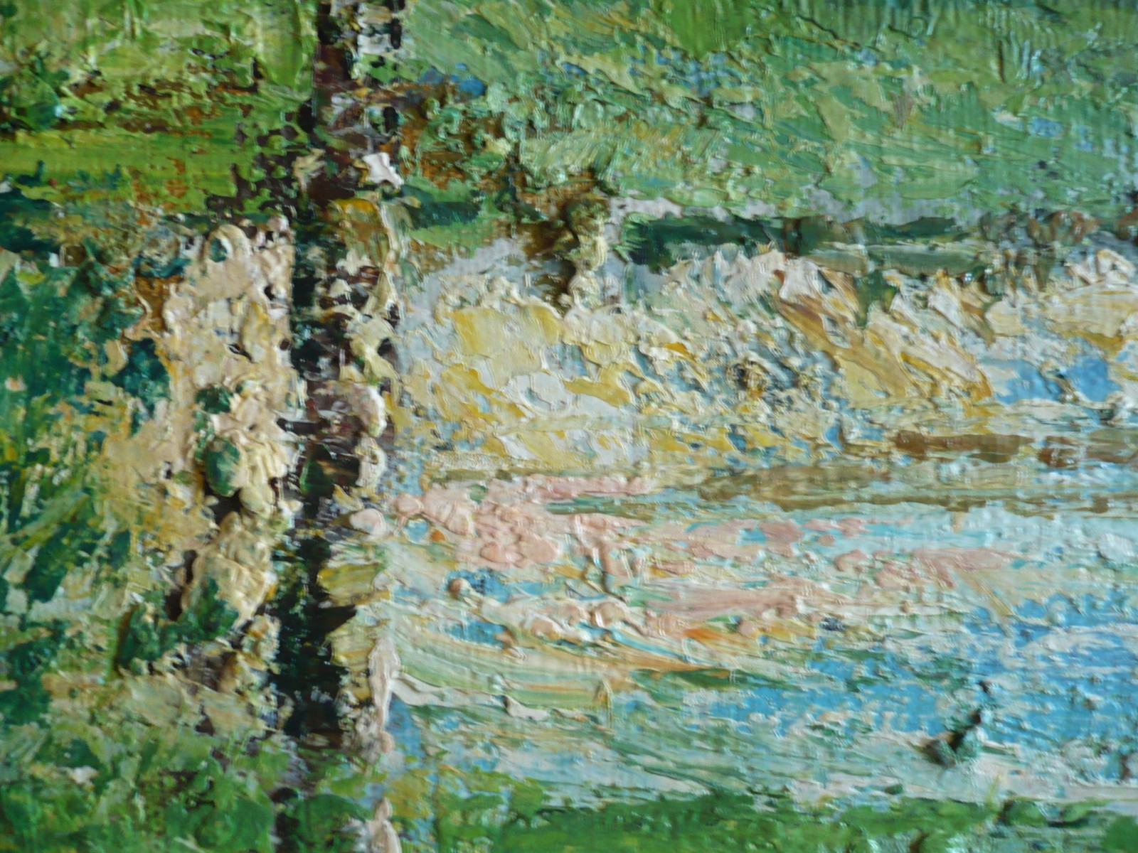 DAVID ROTH, COLLECTIBLE GOLF GOLFING SPORTS OIL PAINTING VINTAGE CHUNKY IMPASTO