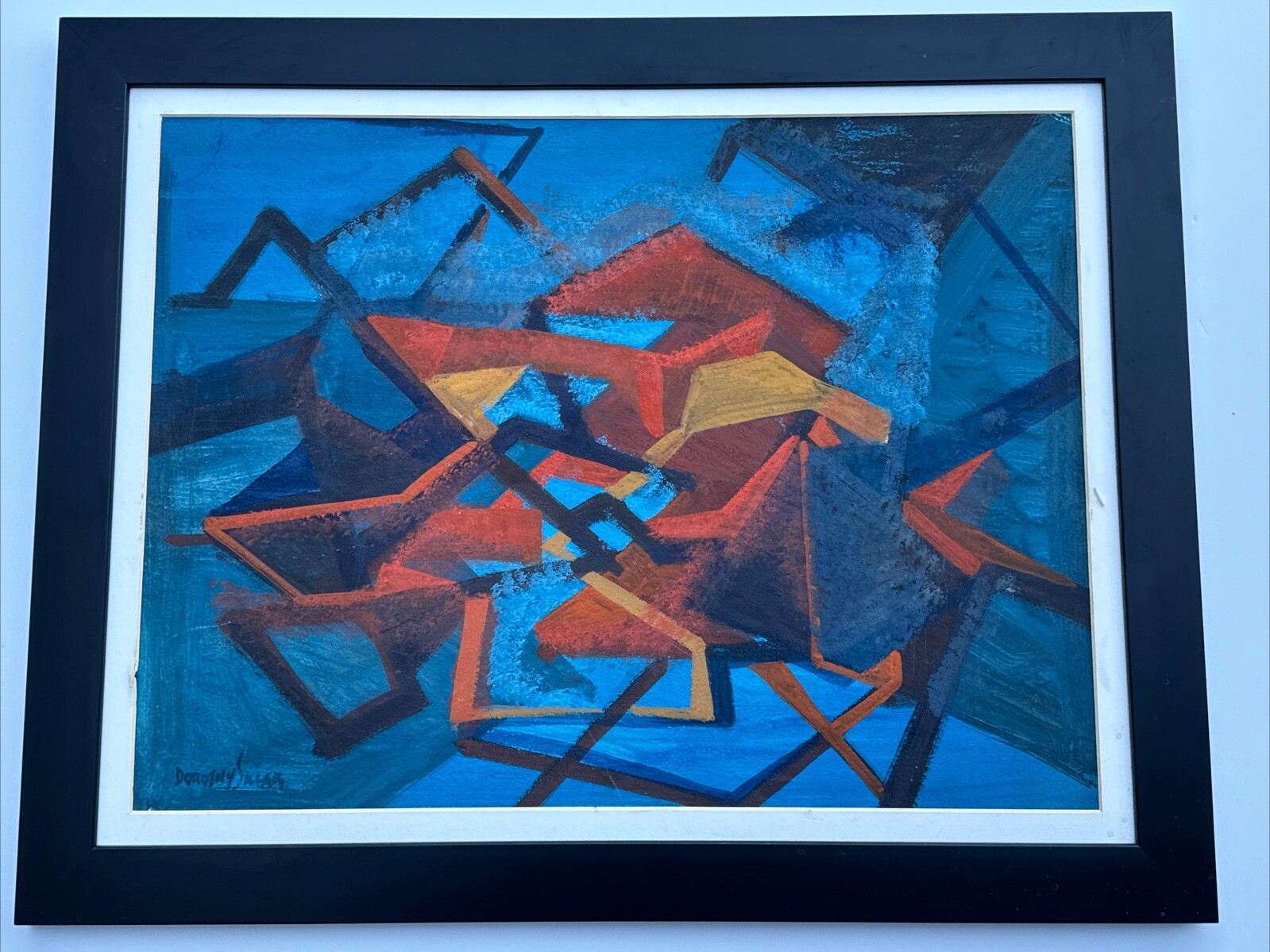 DOROTHY SKLAR PAINTING ABSTRACT EXPRESSIONISM GEOMETRIC MID CENTURY CUBISM 1950