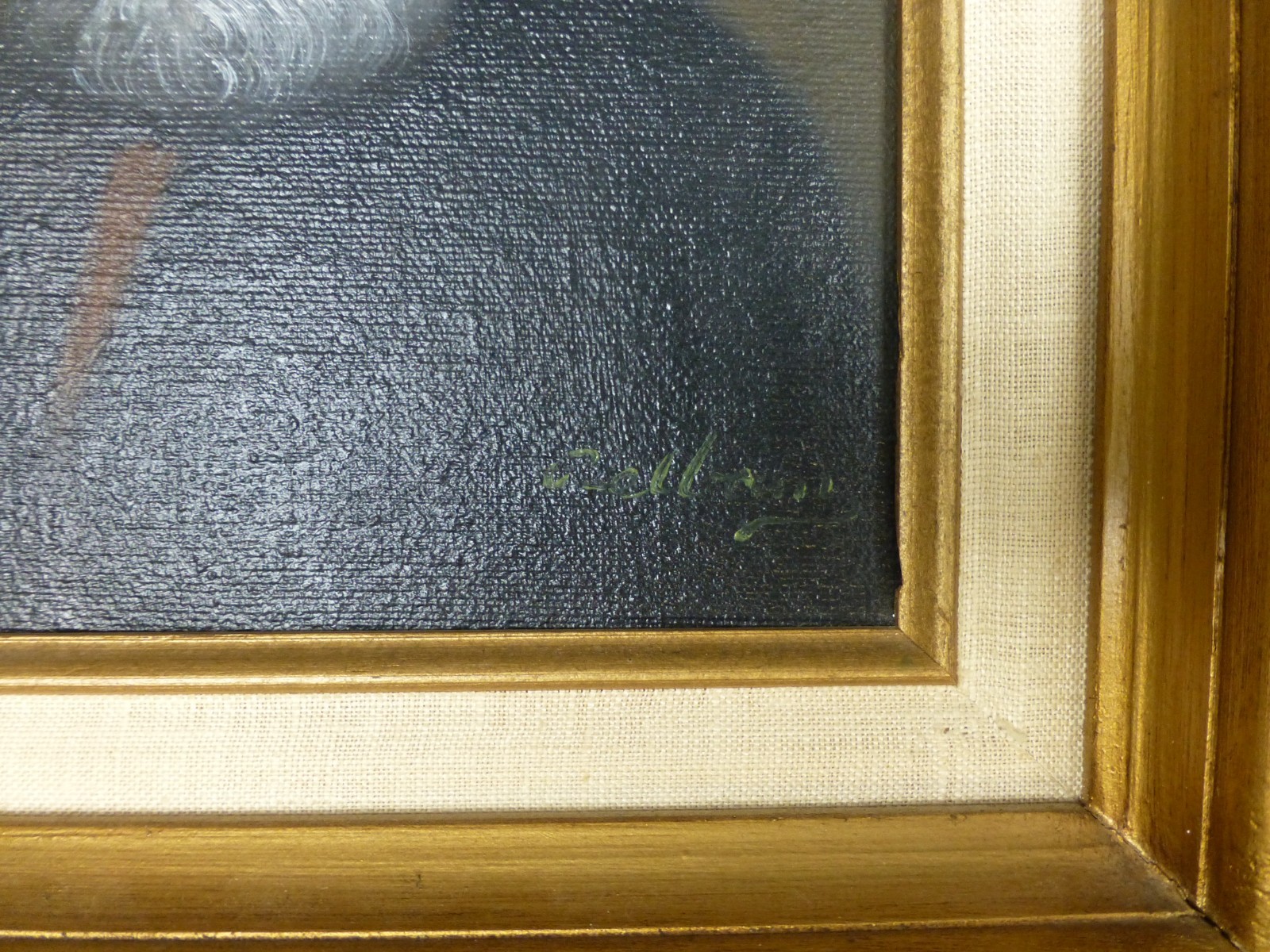 Vintage David Pelbam Signed Oil Painting Sea Captain Sailor Portrait Framed Boat