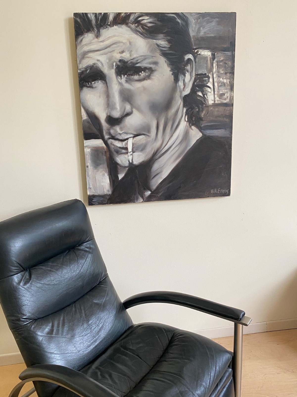Original H.A. Evans Expressionist Portrait Painting 30×42 Minneapolis Gallery