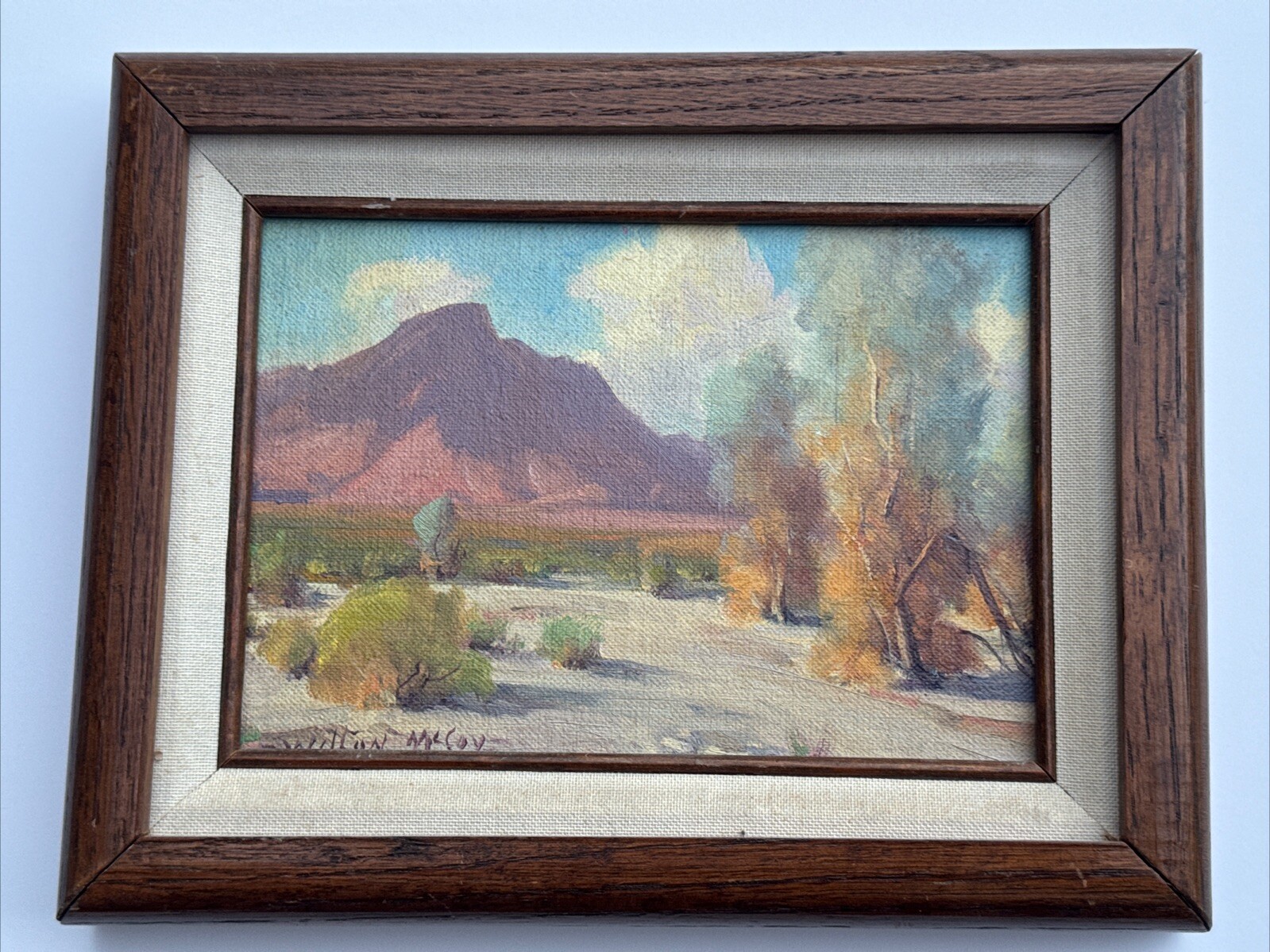 WILTON MCCOY PAINTING DESERT CALIFORNIA LANDSCAPE IMPRESSIONIST SMALL OIL LISTED