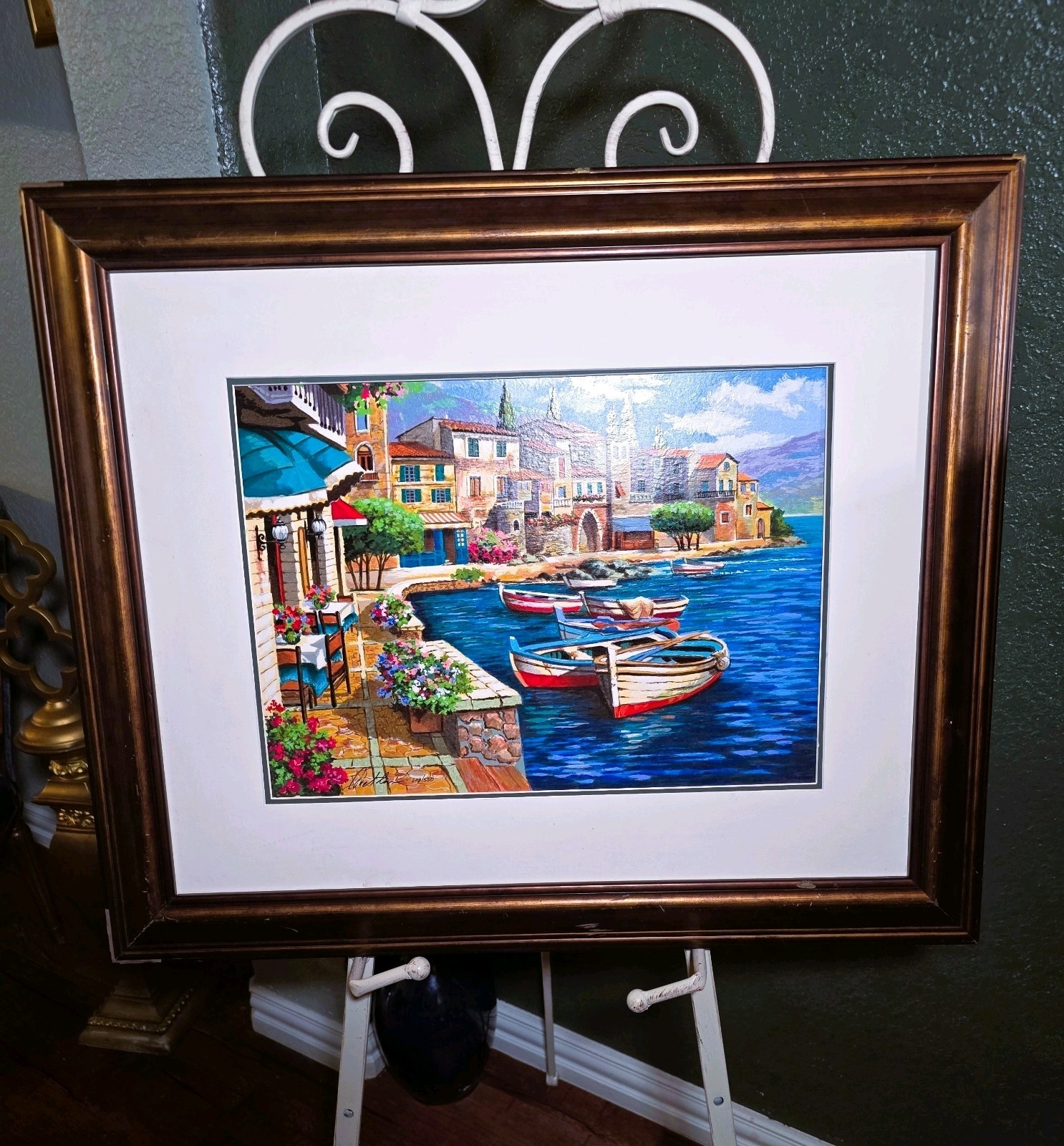 Anatoly Metlan-«Bay Cape Il» Colorful Serigraph Signed, Framed # 278/550