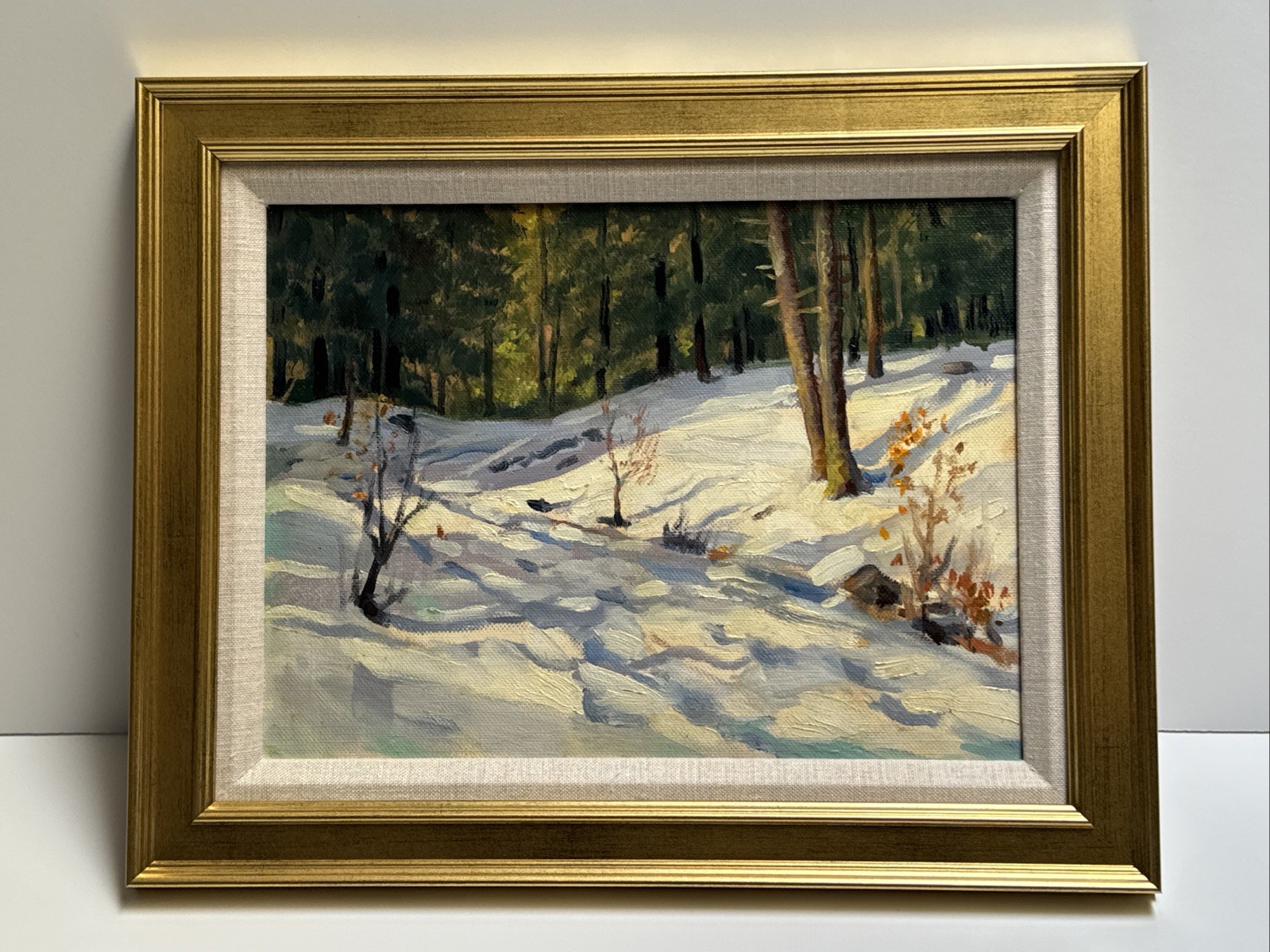 ANTIQUE AMERICAN IMPRESSIONIST PAINTING NEW YORK ERNEST HUBBARD Landscape 1930’s