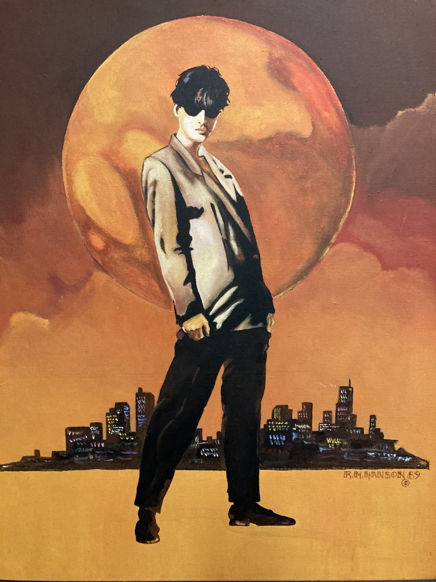 Painting on canvas vintage 80’s Contemporary-Retro original