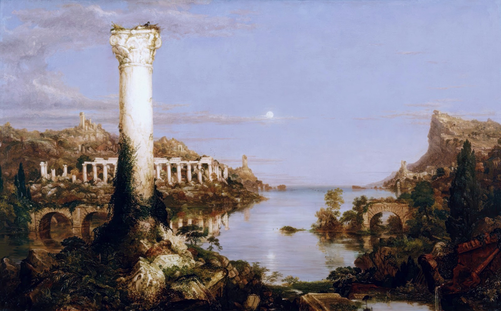 Desolation from the Course of Empire Painting by Thomas Cole Reproduction