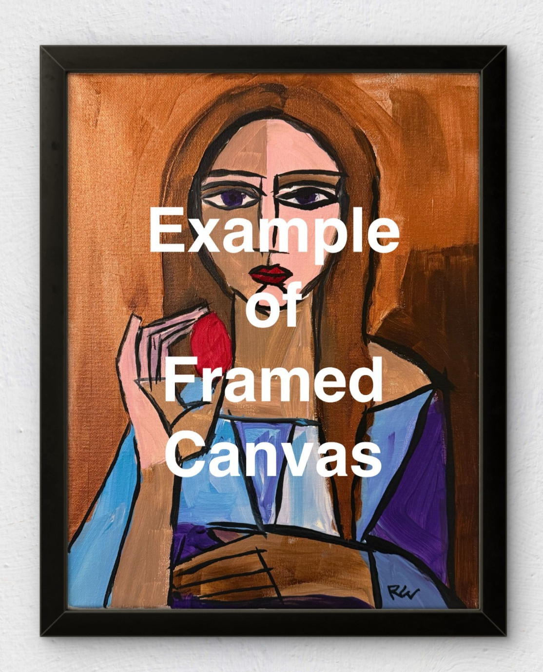 Original Expressionist Hand Painted 11×14 Acrylic Signed Canvas Wall Art Dying