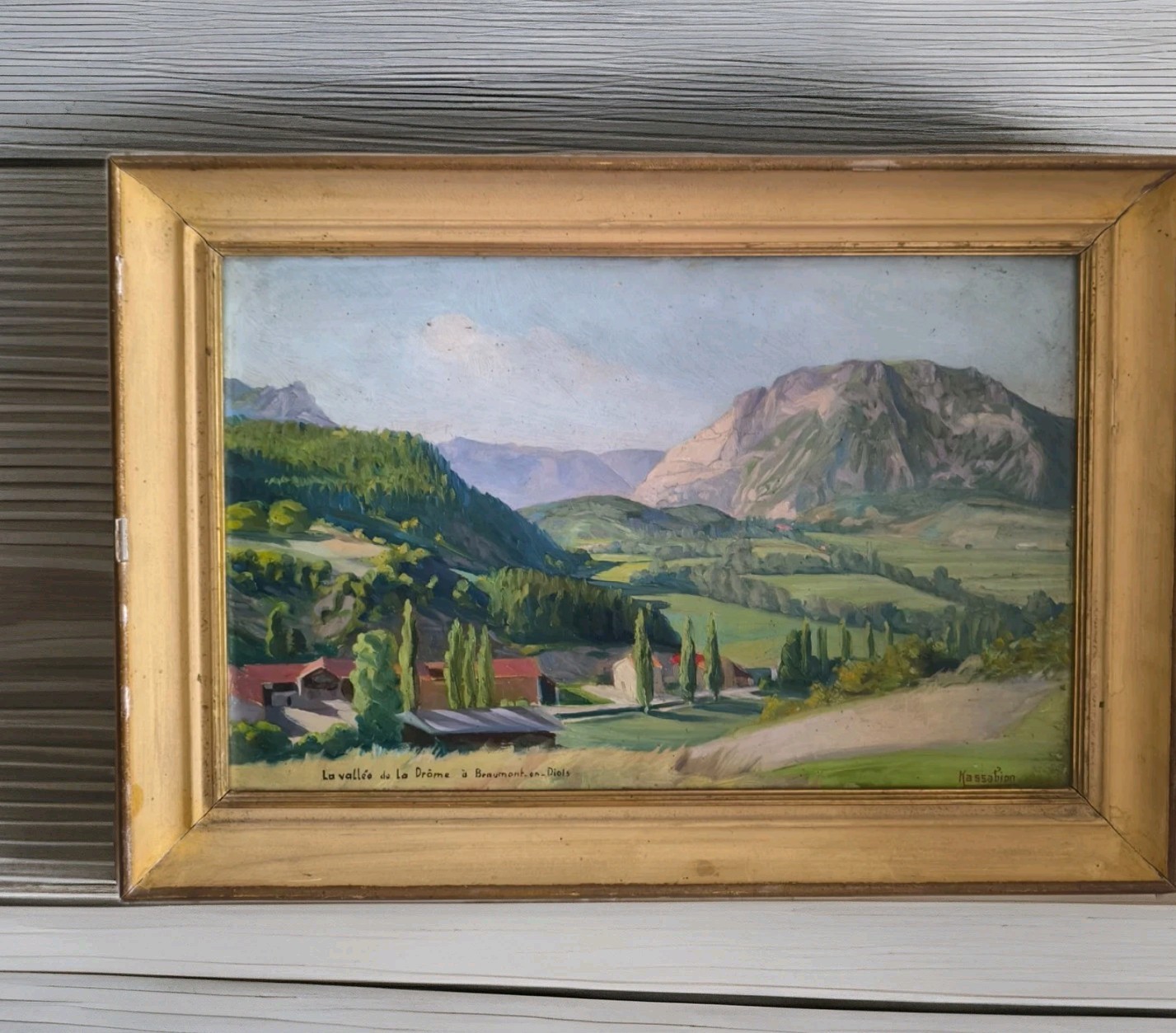 KASSABIAN Bucolic Landscape Oil On Panel Valley Of The Drôme Beaumont In