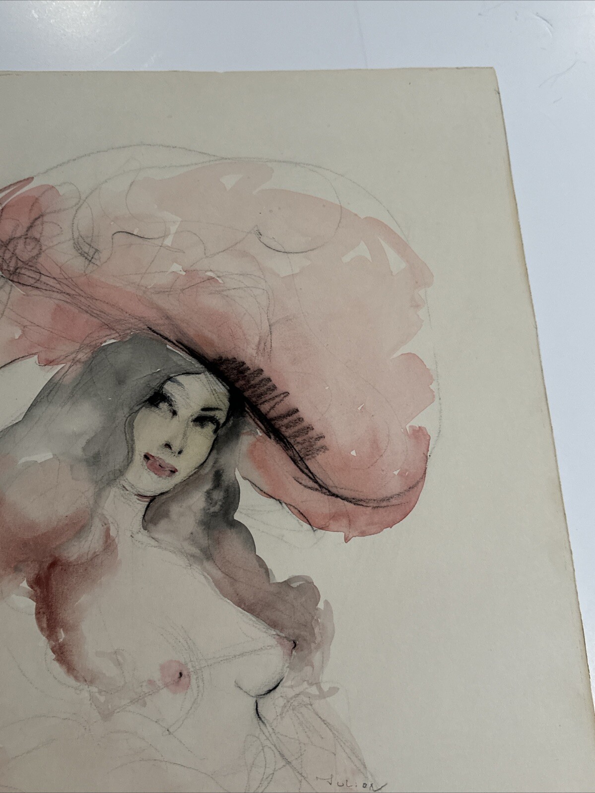 JULIAN RITTER Women PAINTING PORTRAIT PRETTY WOMAN FEMALE MODEL MID CENTURY 1950