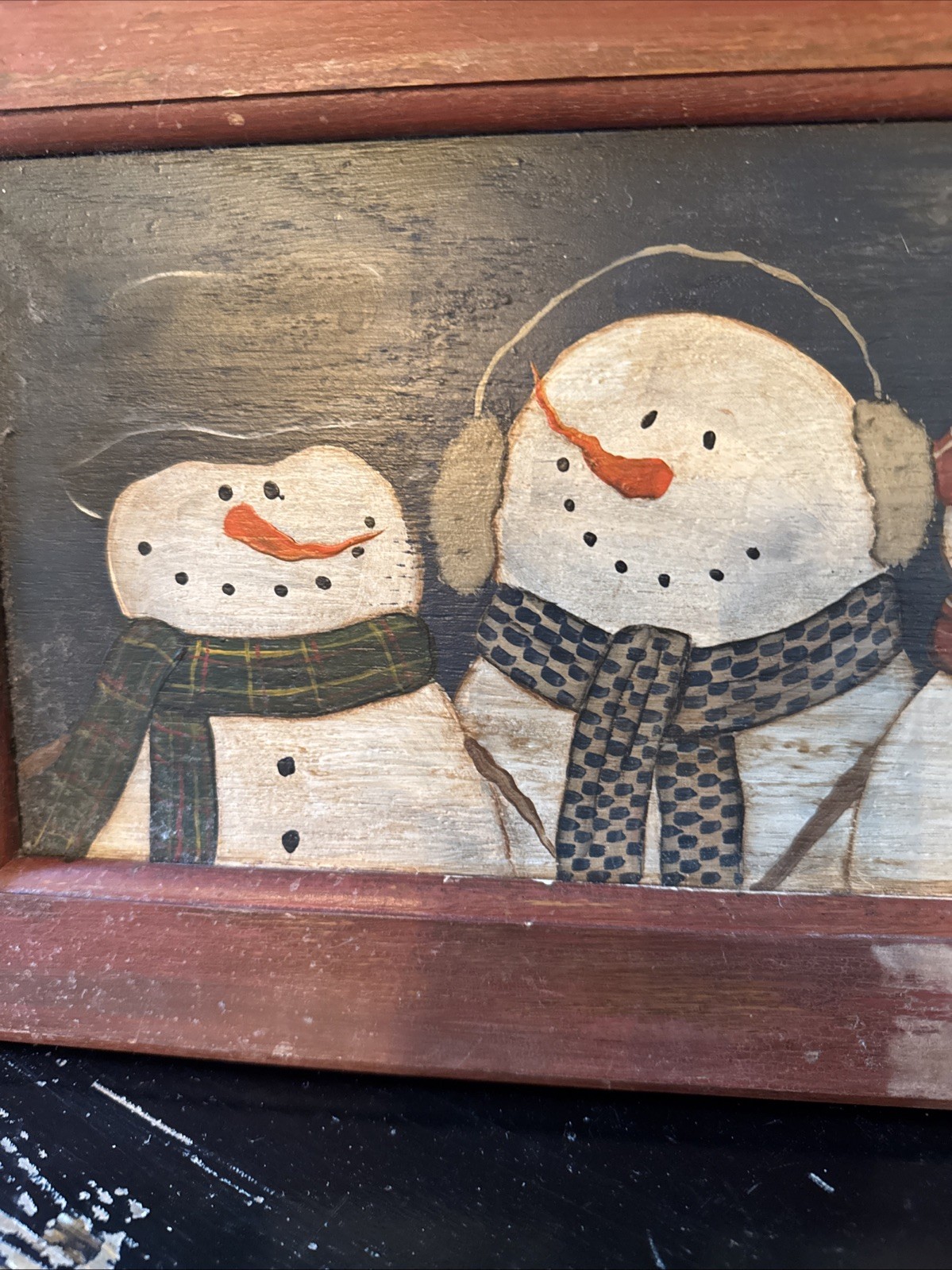 Snowman Window Art Wooden