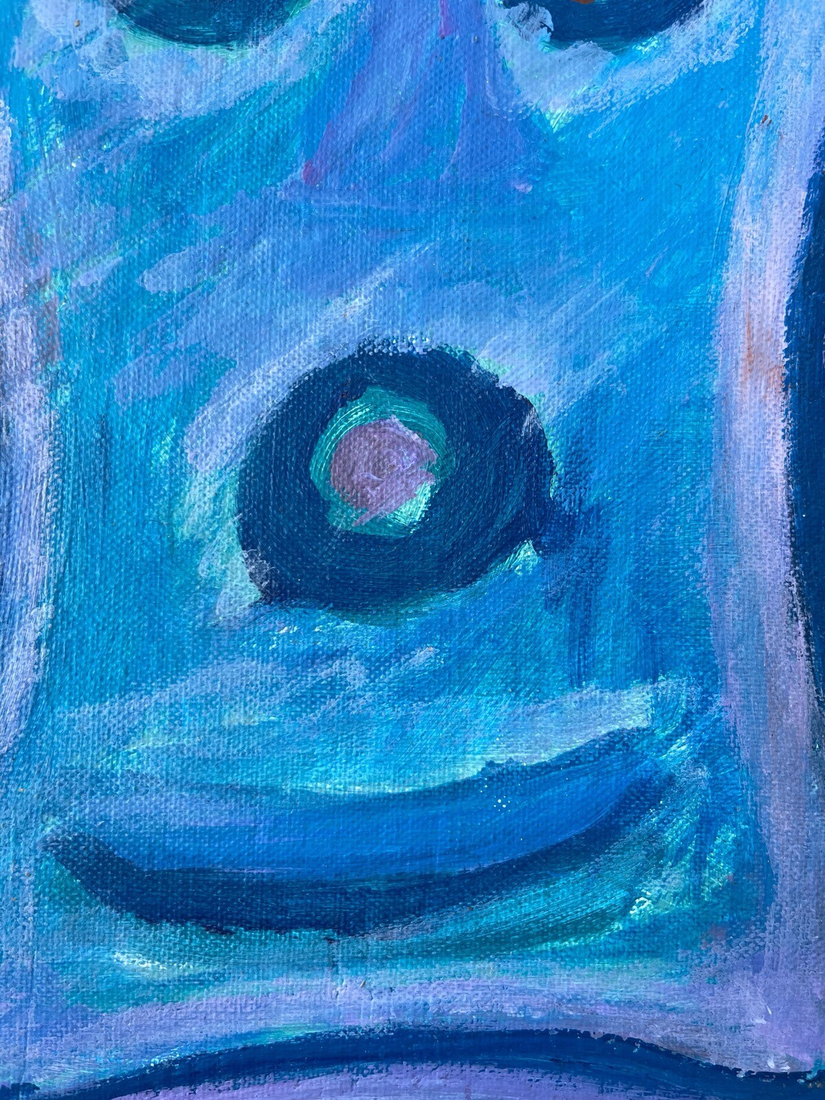 Oil Painting Abstract Composition Modern Art Vintage 26X20.5Cm