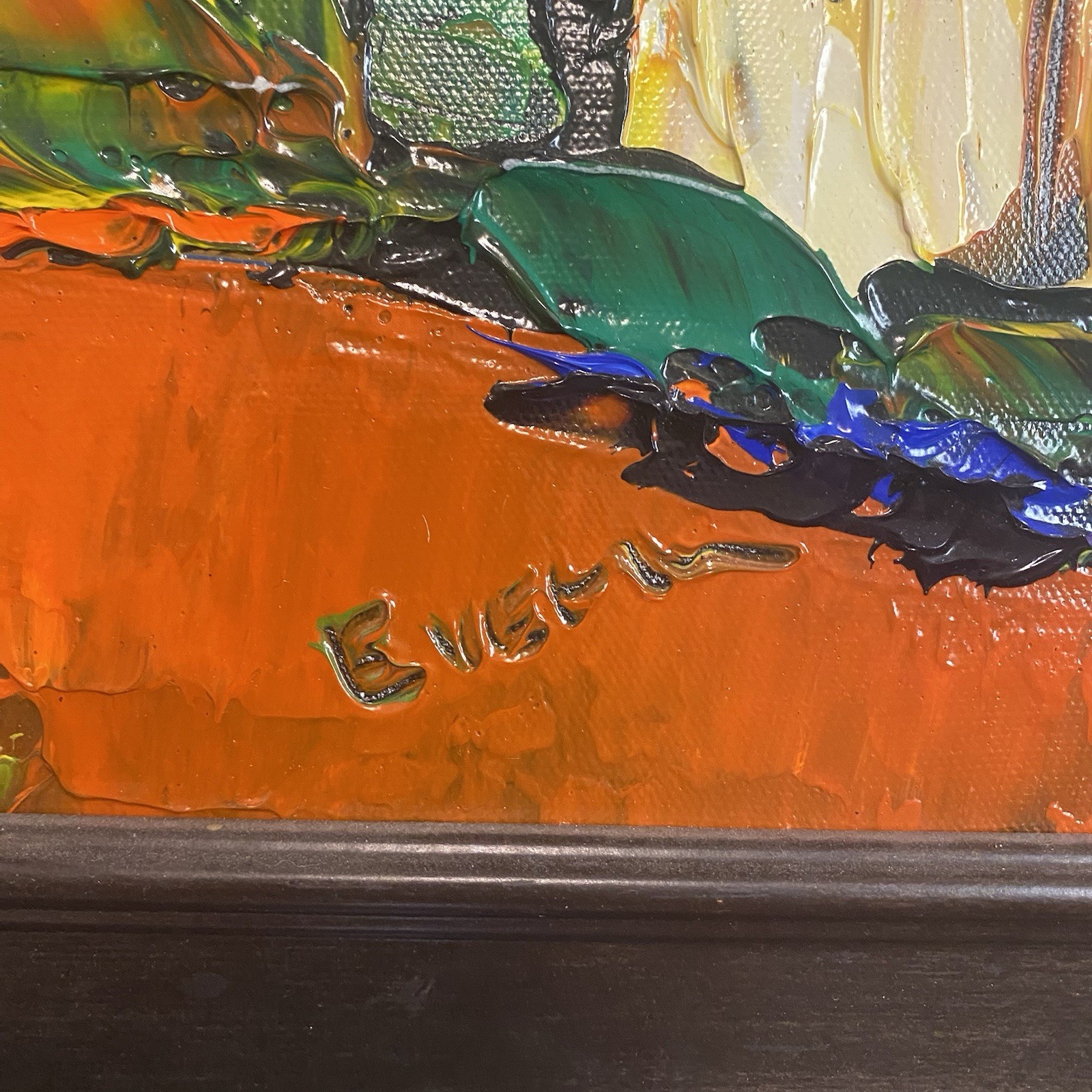Maya Eventov Original Thick Acrylic Painting Landscape Signed Rare