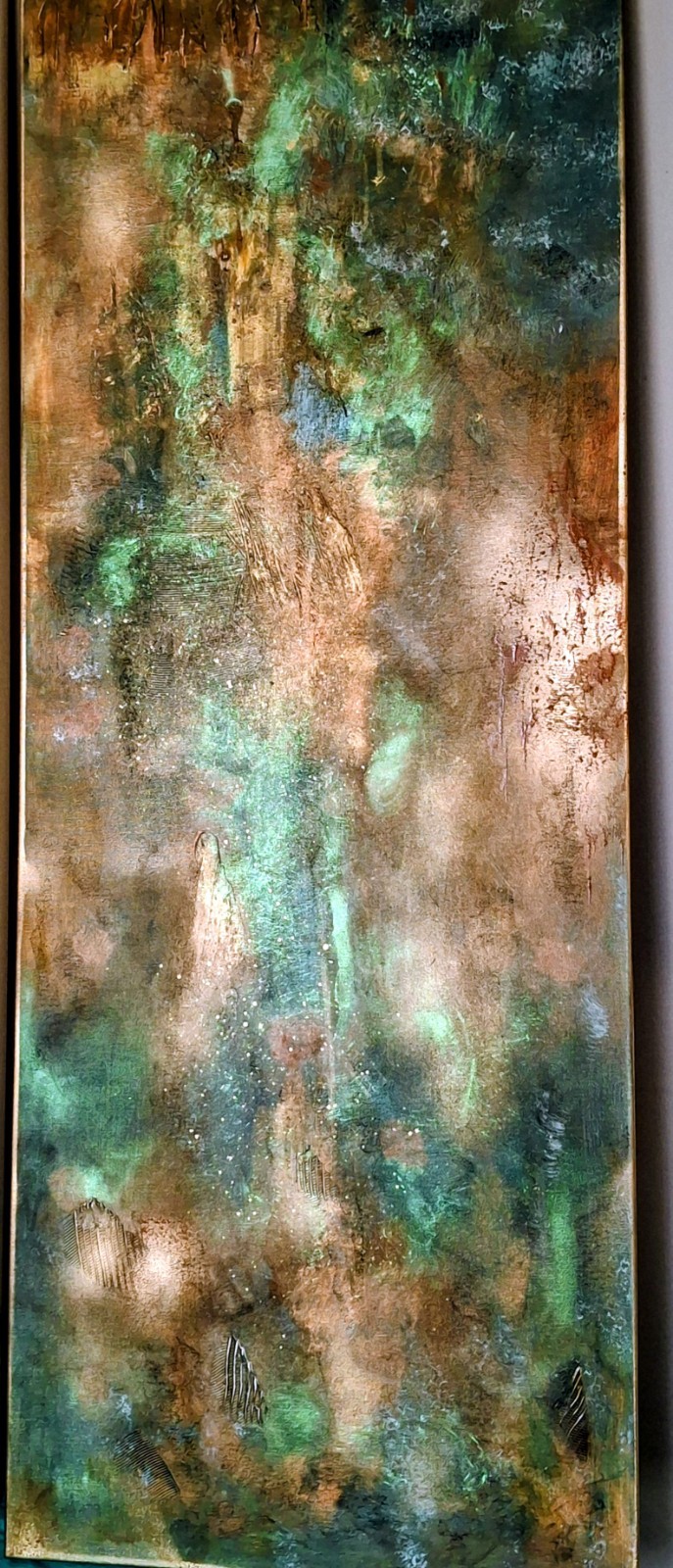 Abstract, Large, Painting, Original, Gold, Turquoise, PATINA