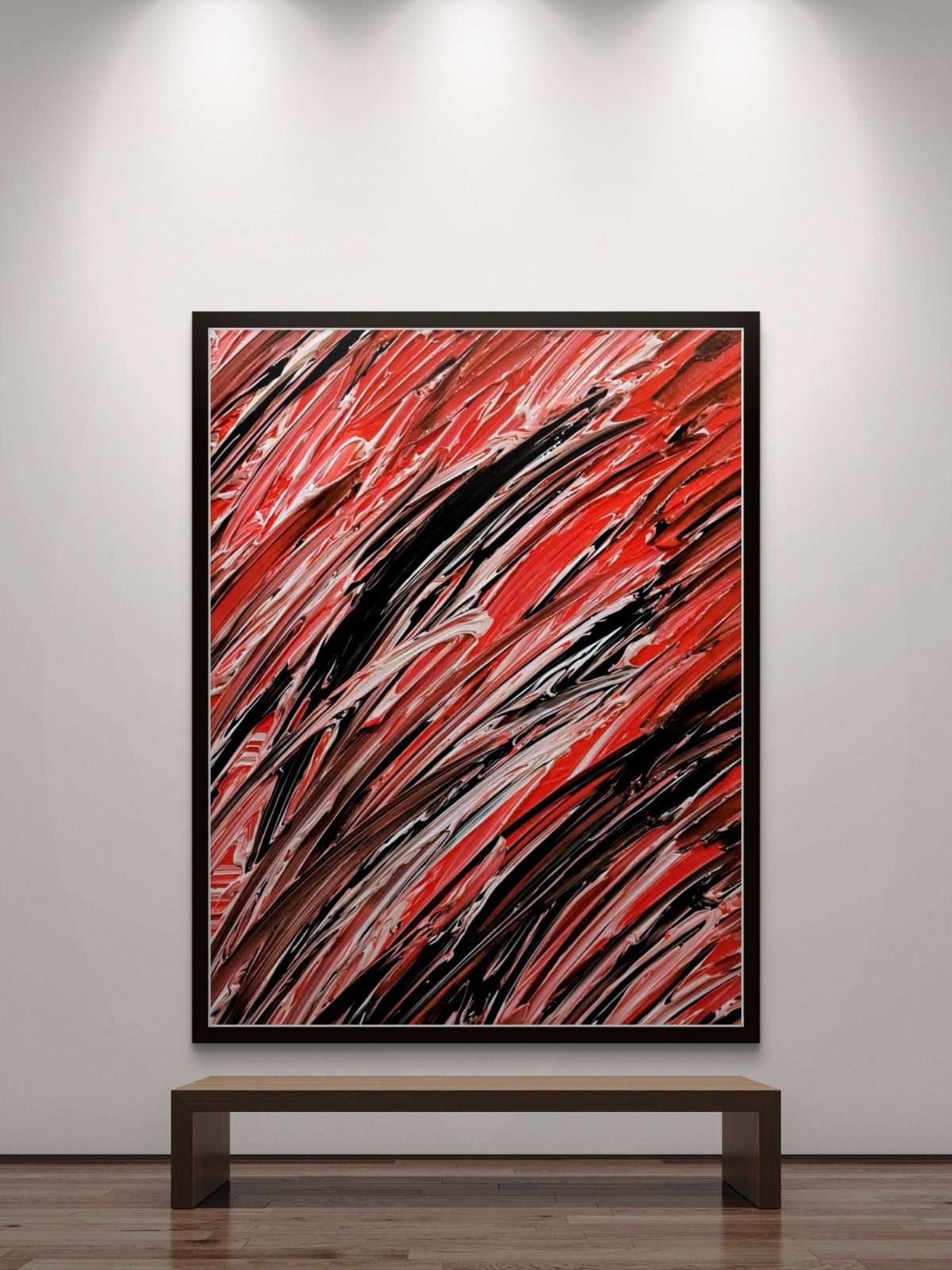 Trey Coppland, Tropical Night Abstract Acrylic, 24×30 in, 2026 Signed