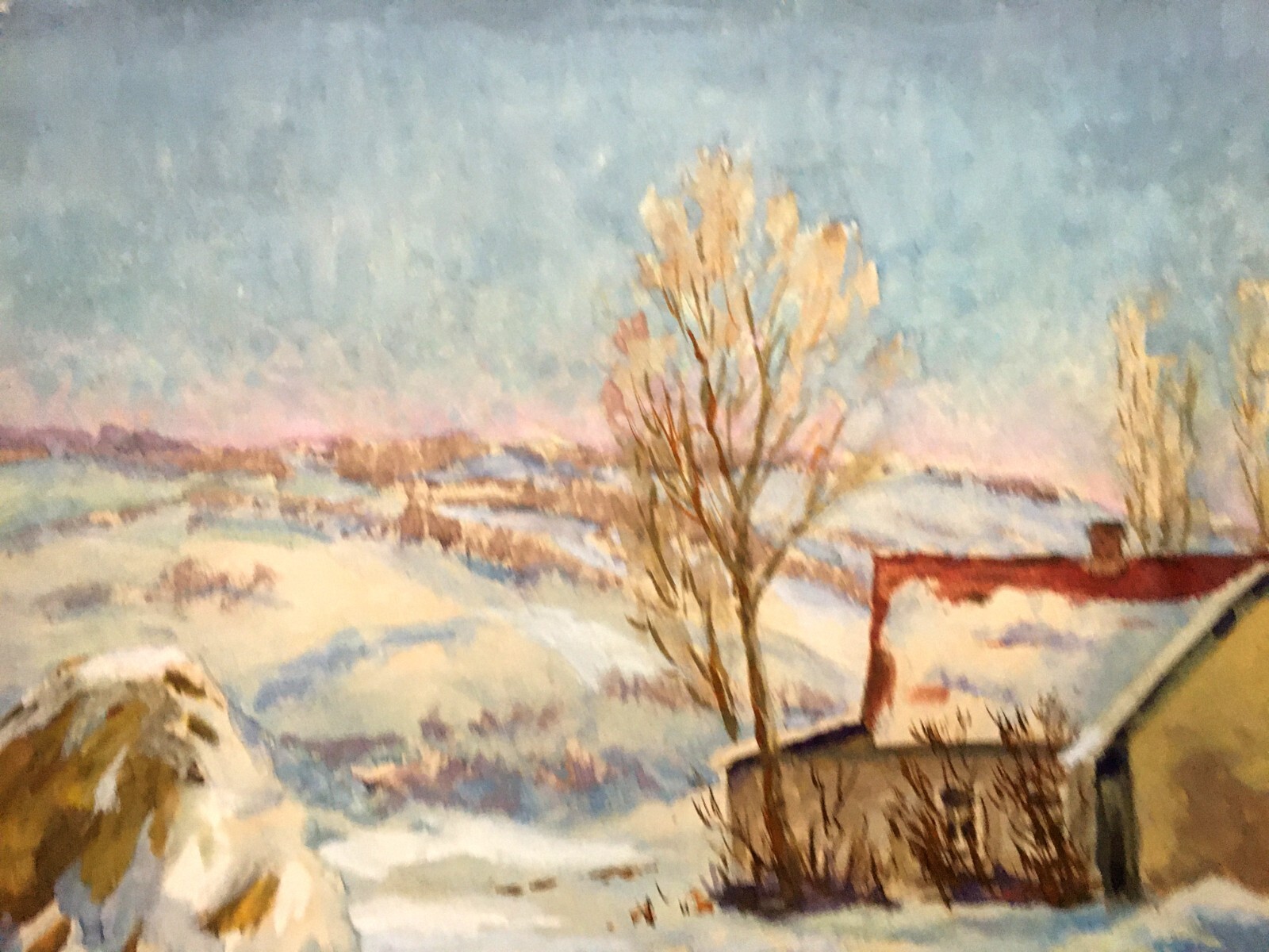 Gouache Painting Unframed Winter has Come Cherkas A Home Decor Artwork Art n714