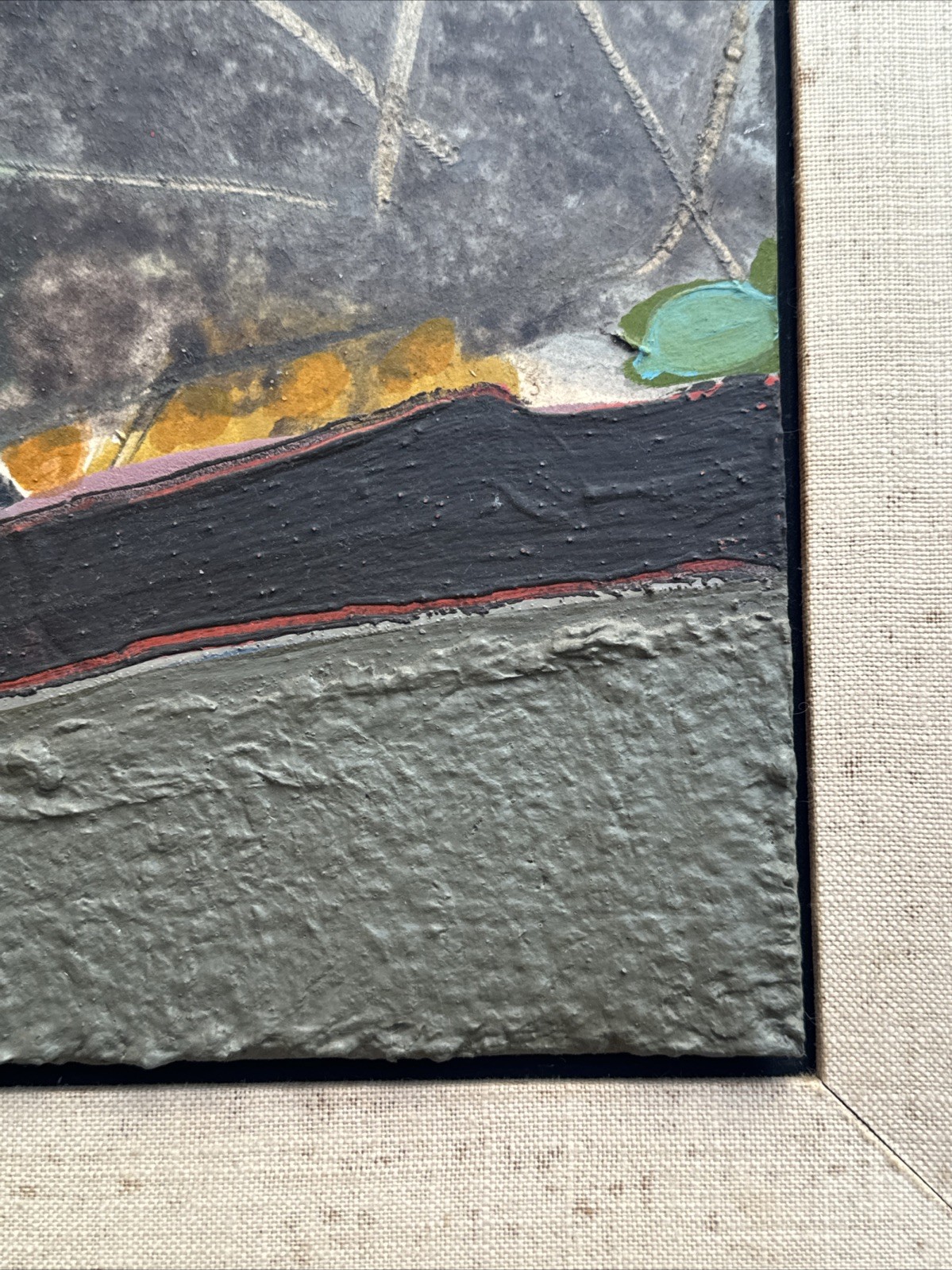 JAMES GRANT PAINTING ABSTRACT EXPRESSIONISM MID CENTURY FAMOUS LISTED VINTAGE