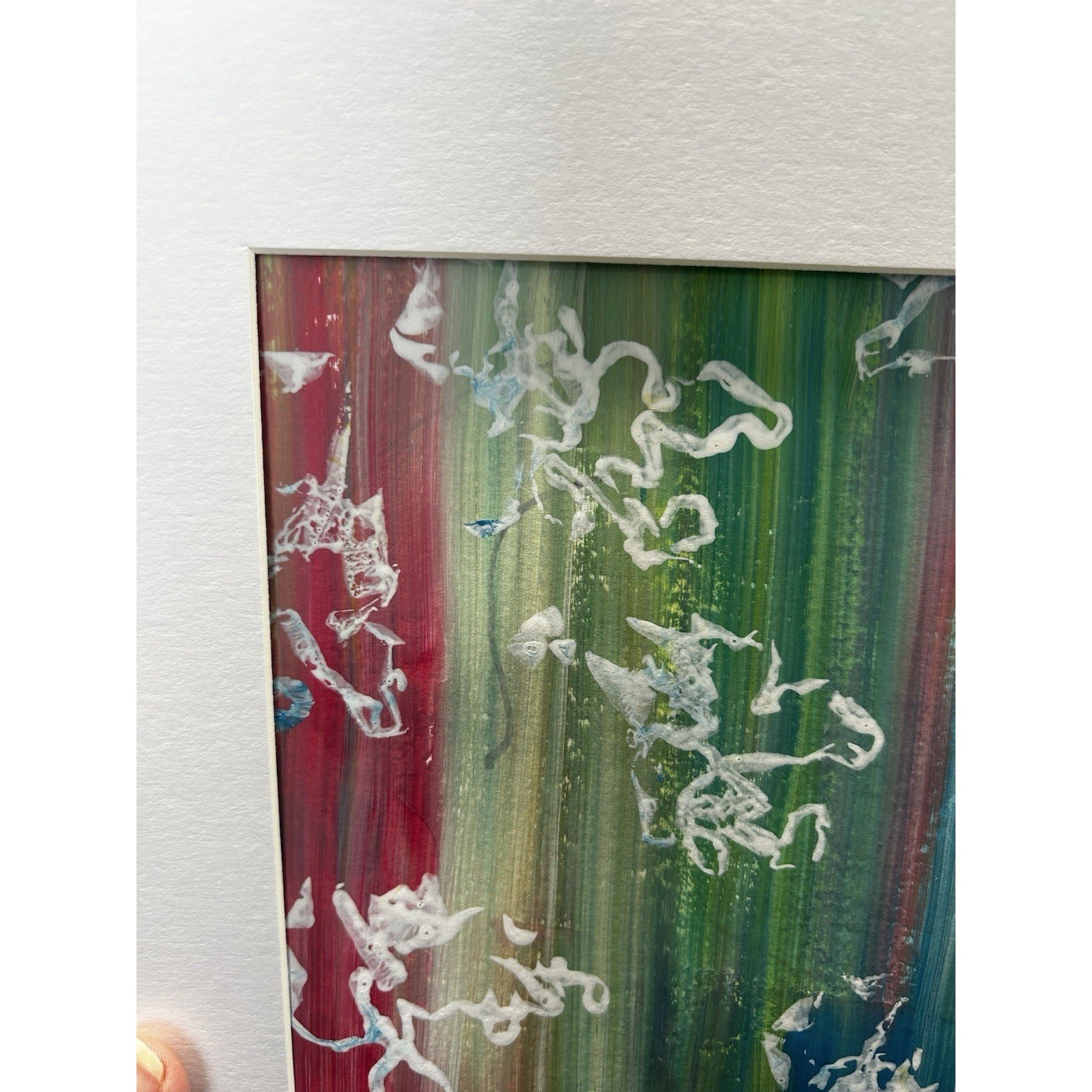 Original 11X14 Abstract Expressionism Wall Art PAPER Titled Colorful Illusions