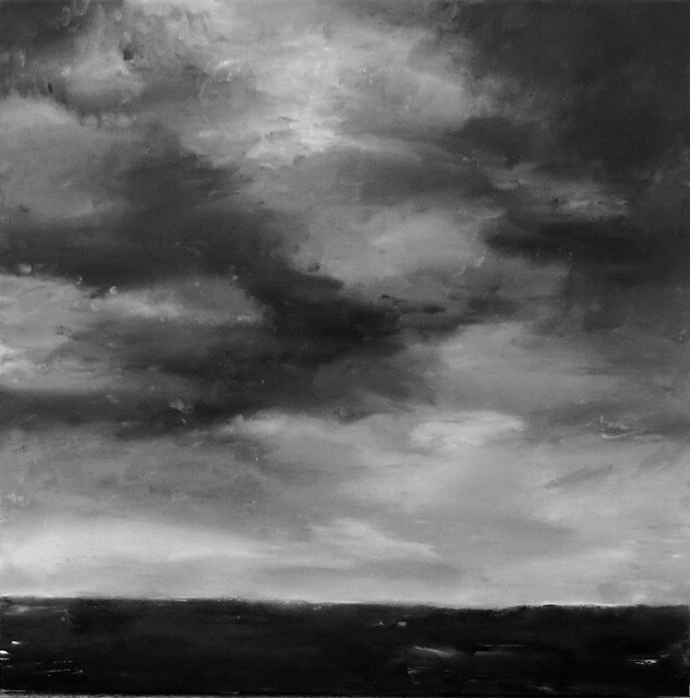 Signed original painting 24″ x 24″ MOONLIGHT NO. 2 Contemporary Landscape 