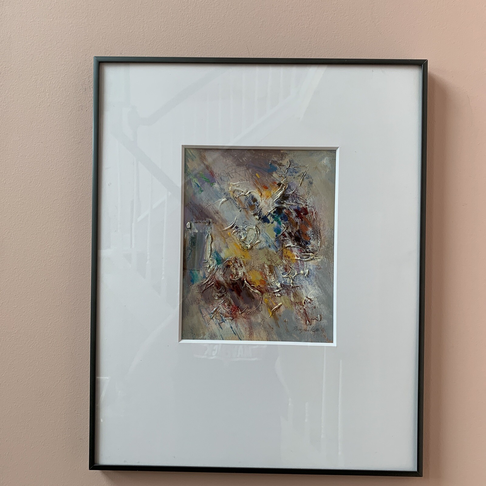 Joy Elaine Praznik RARE Original Signed 2007 “Yes And No “ Oil On Paper Collage