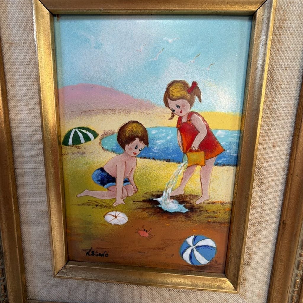Children Playing at Beach