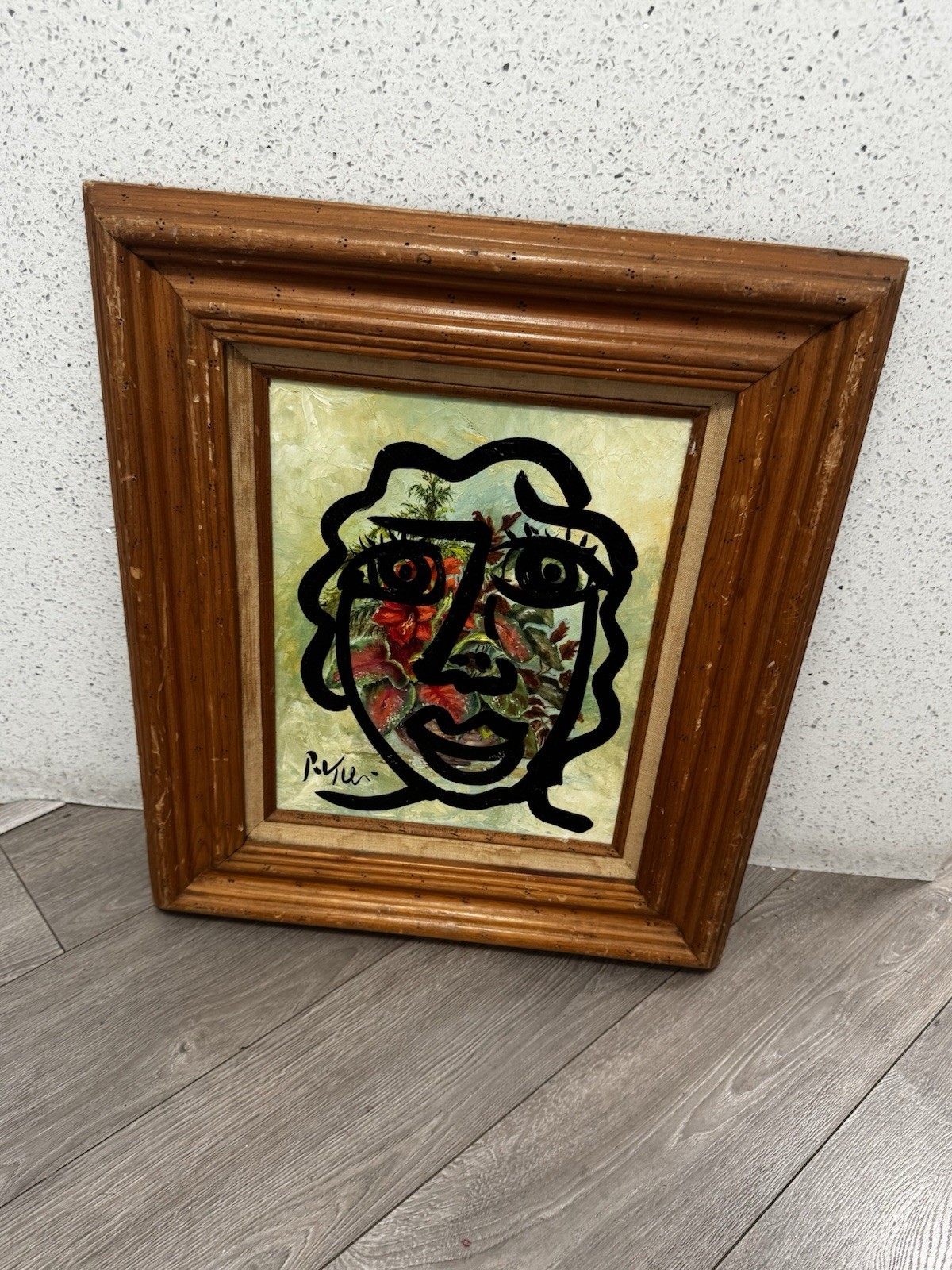 PETER R. KEIL – ORIGINAL FLOWER PAINTING ON CANVAS – FRAMED 19”x22”