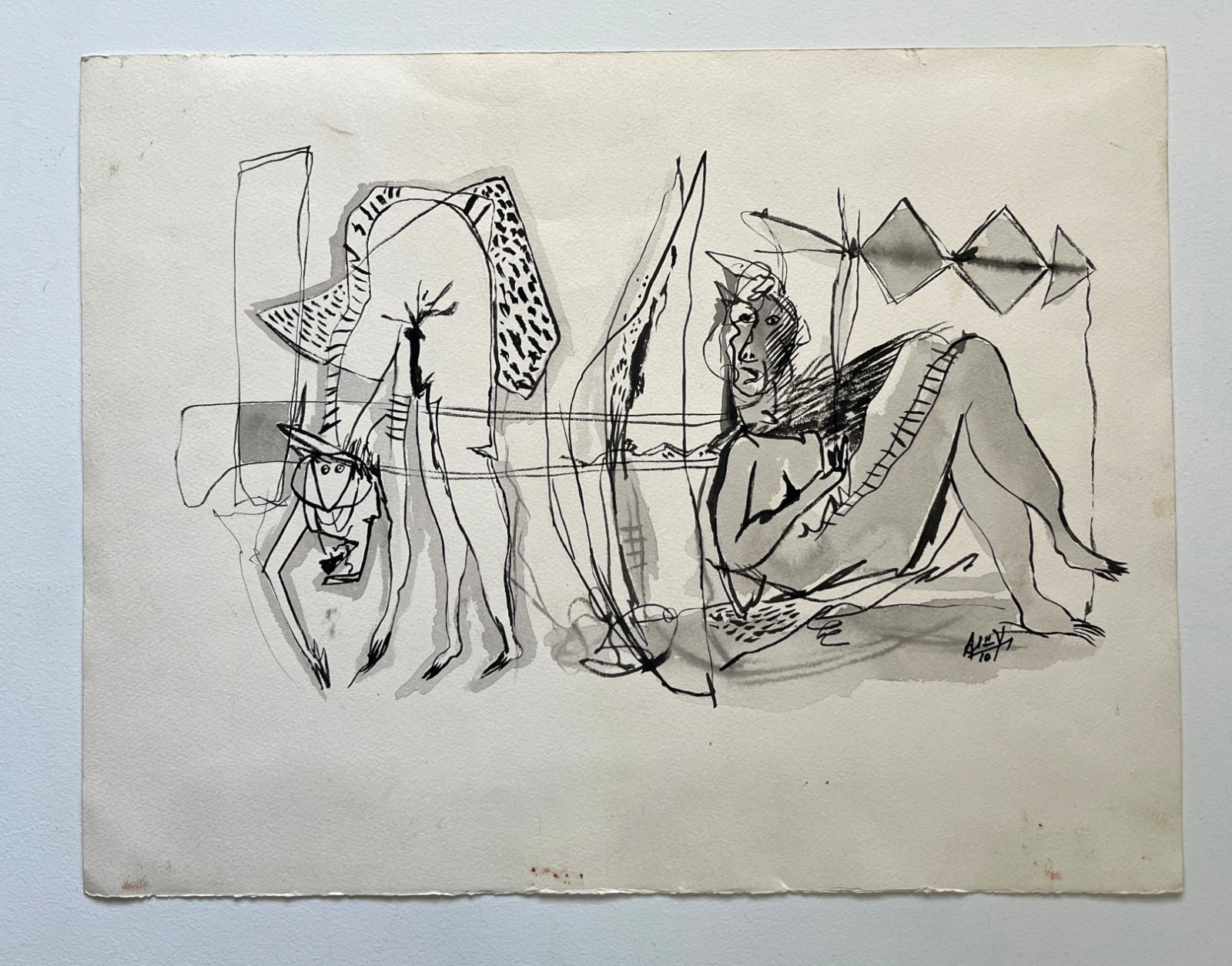 Abstract Contemporary Art Painting by Alejandro Santiago Ramirez, Mexico, 2010